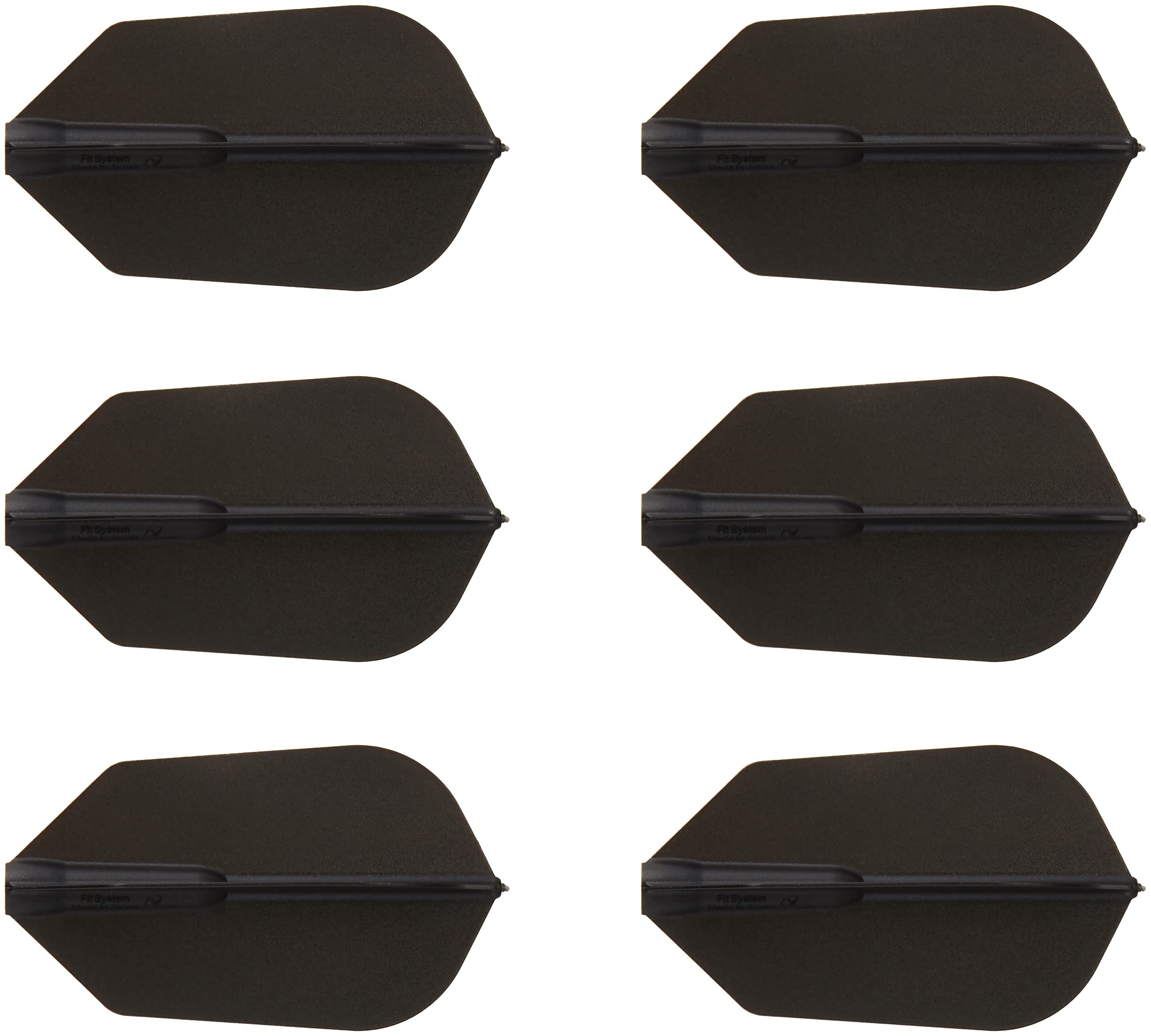 Cosmo Darts 6 Pack Fit Flight - Slim Dart Flight (Black)