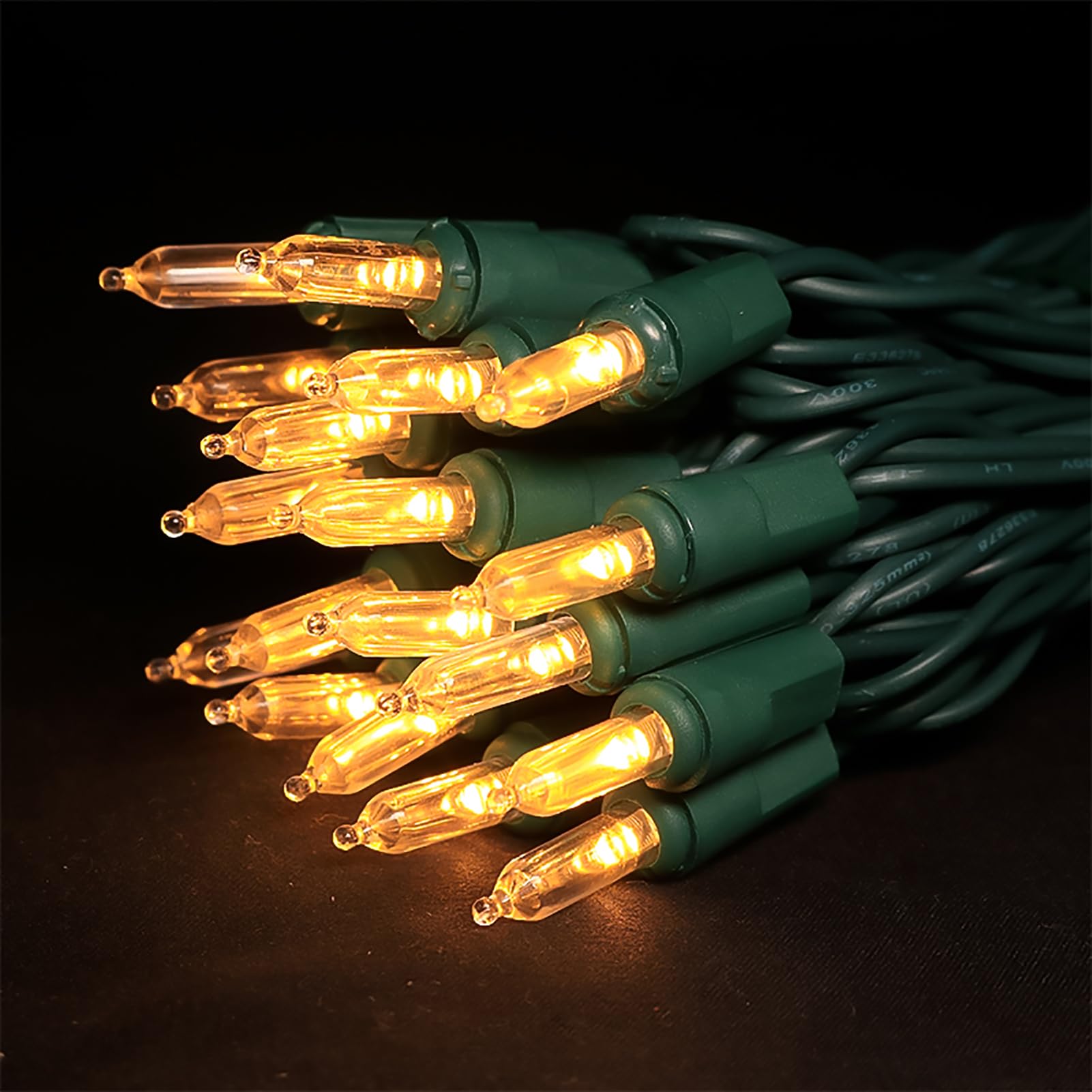 Multi-Sparking Warm White Christmas Lights (11 Feet, 35 Count) - Led Christmas Tree Lights Green Wire, Mini String Lights For Indoor And Outdoor Christmas Decorations