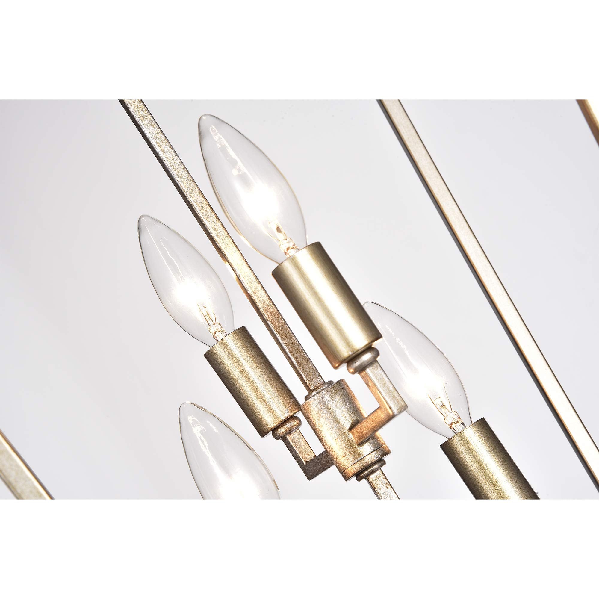 Warehouse of Tiffany IMP21/4LB Carpena Brown Metal 4-Light Chandelier, 17.13'' L x 17.13'' W x 56.5'' H