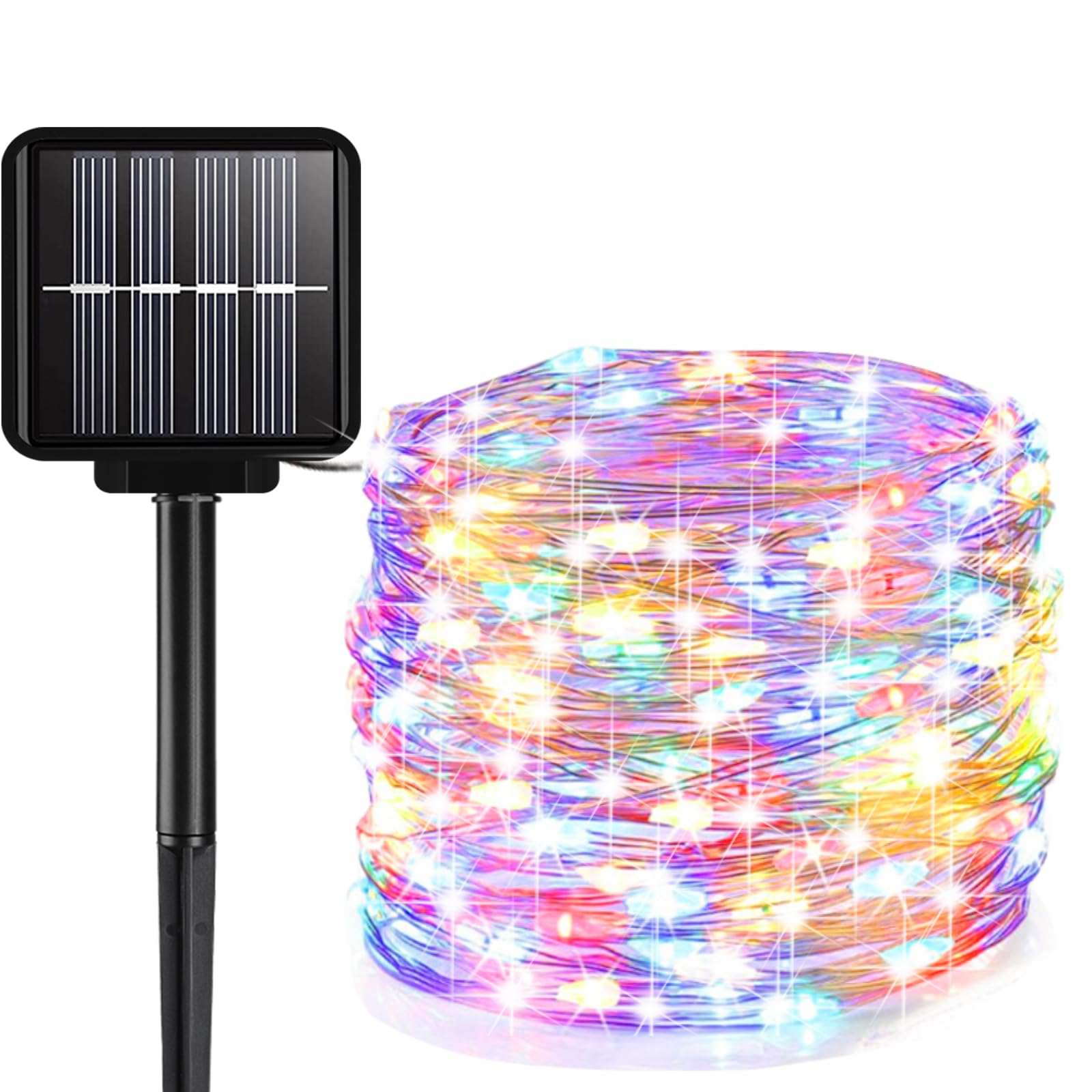 Solar String Lights Outdoor  99 Feet 300 Leds 8 Modes Solar Fairy Lights  Waterproof Outdoor Light For Patio Garden Yard Christmas Tree Halloween Wedding Party Decorations  Colorful