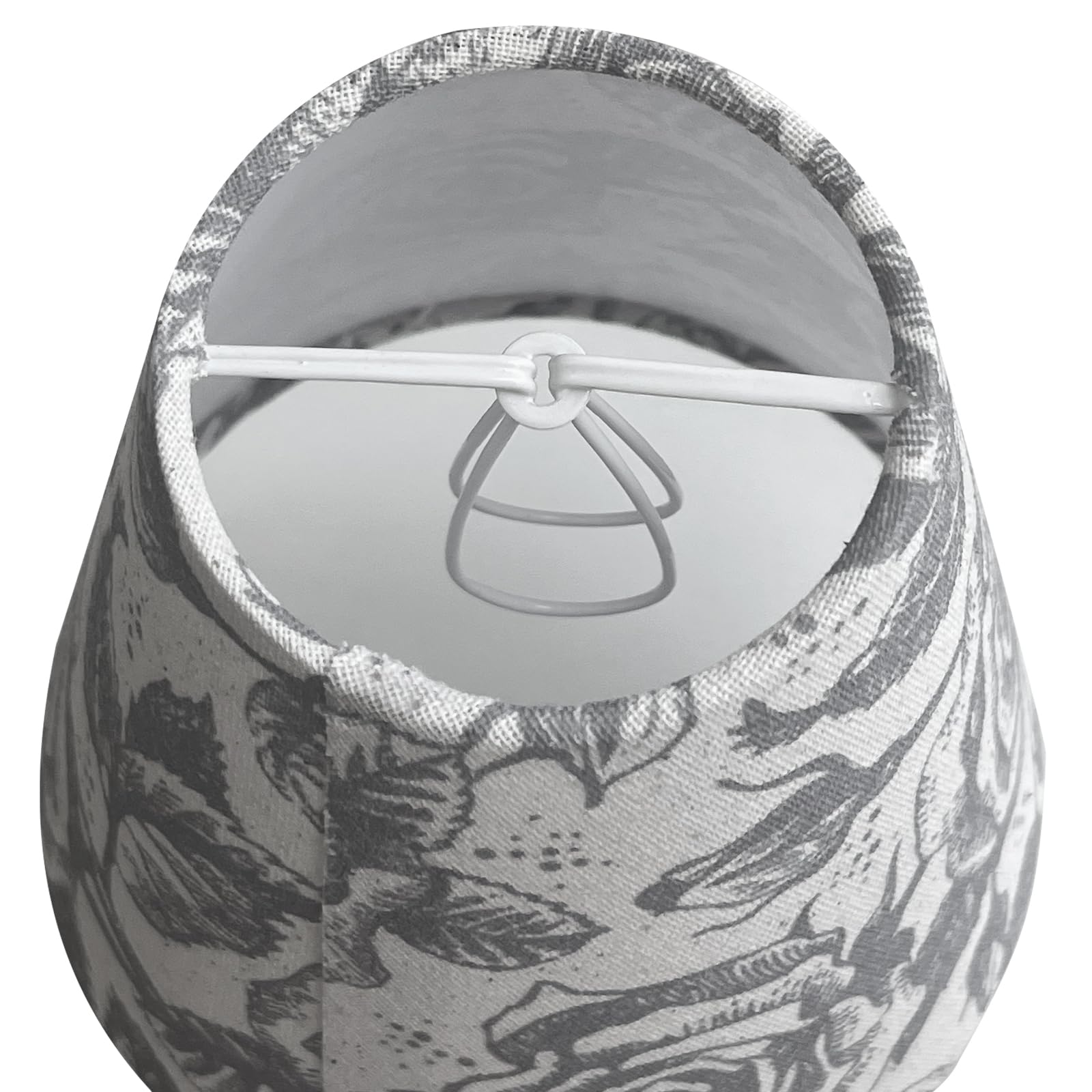 TOOTOO STAR Clip-On Lamp Shade Set of 2, Printed Linen, 3x6x5 Inch, Model 0212YH-1