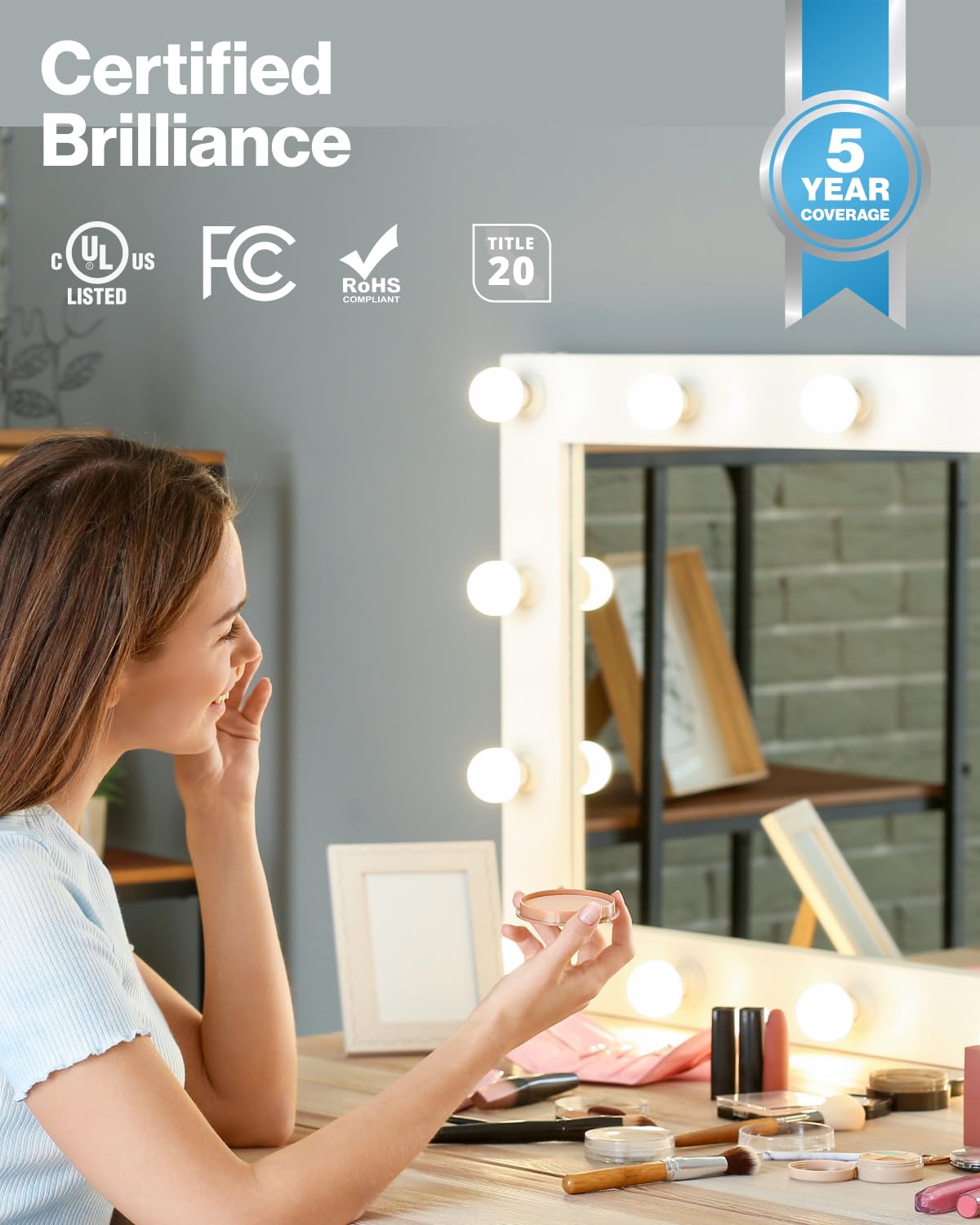 Sunco 12 Pack Vanity Globe Light Bulbs G25 Led For Bathroom Mirror, High Output 1000 Lm, 100W Equivalent 11W, 3000K Warm White,
