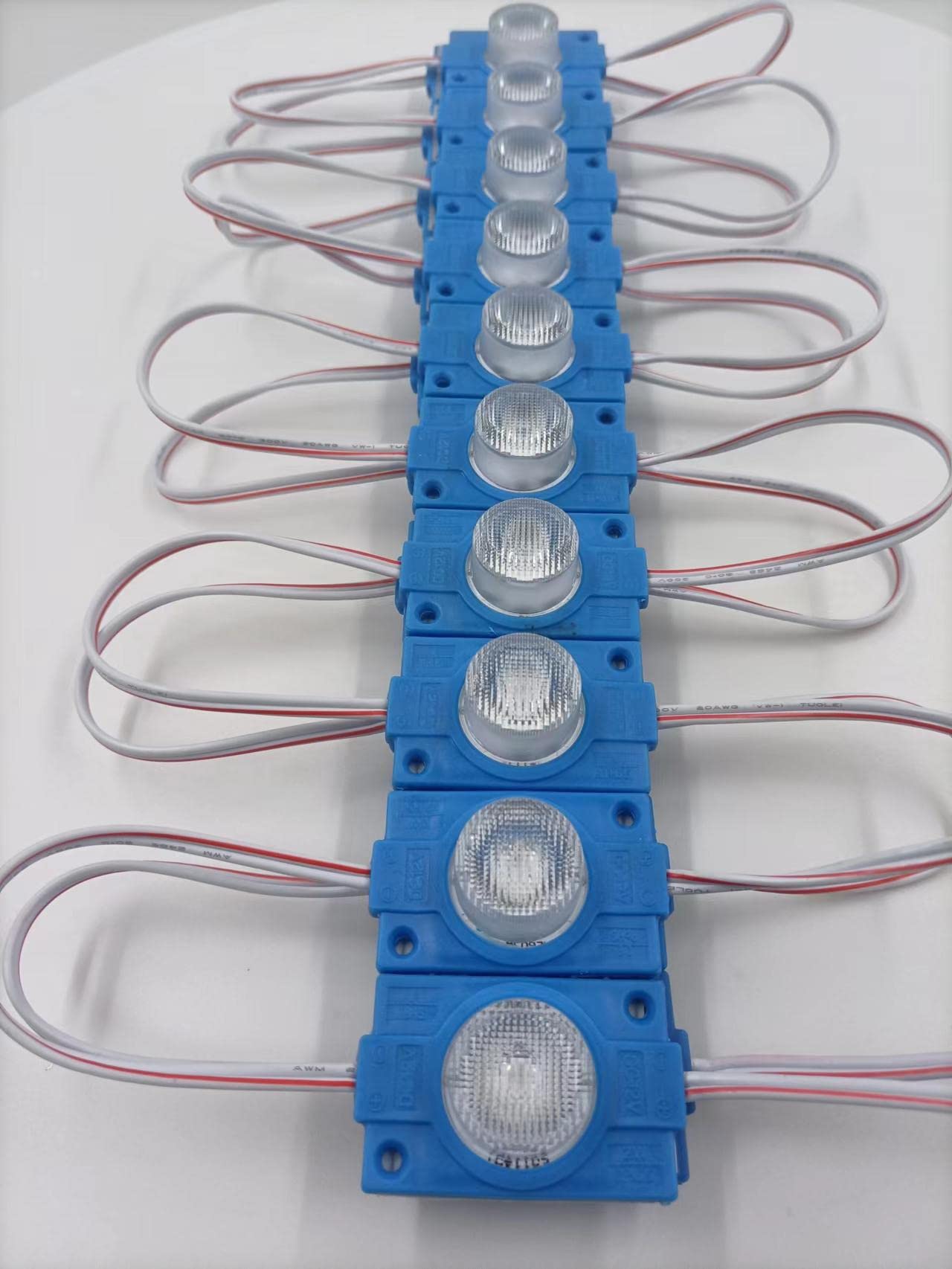 Blue 12V Led Module With Lens 2.0W For Light Box With Tape Adhesive Back (20Pcs Pack)