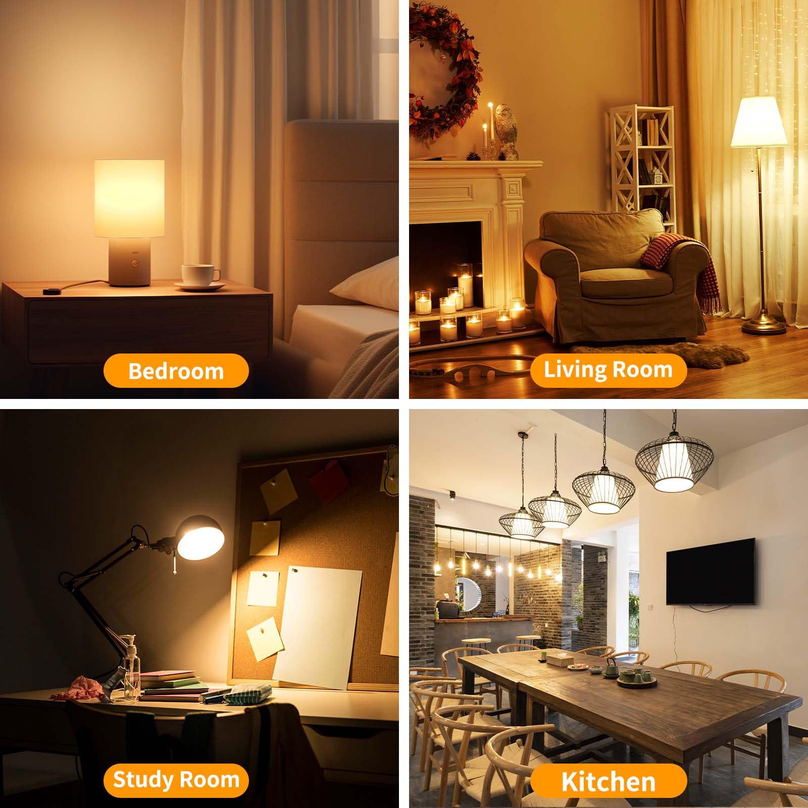 Novapollo A19 Led Light Bulbs  Dimmable 60 Watt Equivalent Led Bulbs  800Lm 9.5W Lightbulb  2700K Soft White  E26 Standard Base  Cri80+  25000 Hour Lifetime- 6 Pack