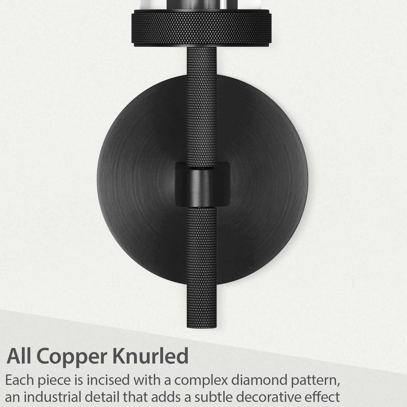 Zhtiechui Black Wall Sconces Bathroom Vanity Wall Sconces  Glass Tube Wall Sconces 14  Sconces Wall Lighting Indoors  Wall Lights For Mirror  Living Room  Bedroom  Hallway (Including Bulb)