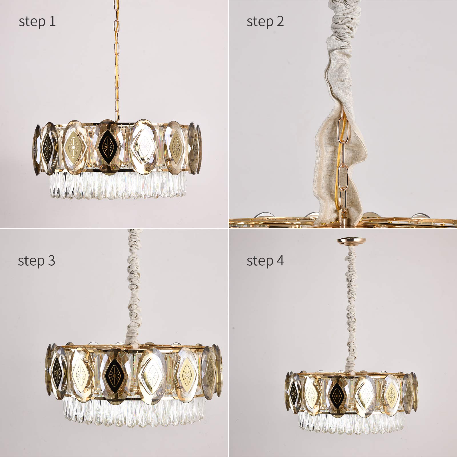 Aory Fabric Cord Cover for Electric Wire and Lamp Chain, 6 Feet, Bleached Linen Color, Model BL 01
