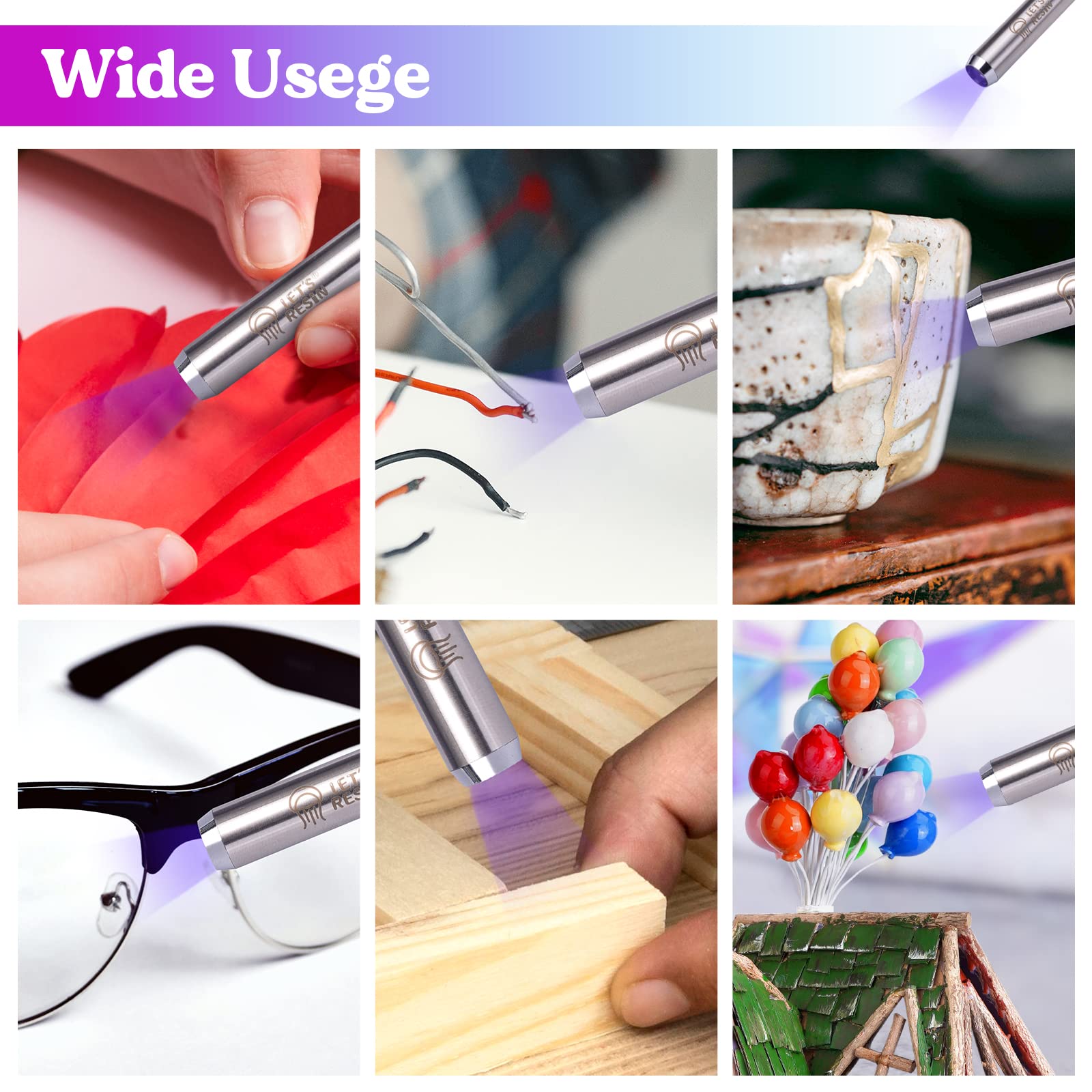 Let'S Resin Uv Resin Kit With Light, Bonding&Curing In Seconds, 30G Uv Resin Kit With Uv Flashlight For Welding, Jewelry Uv Glue