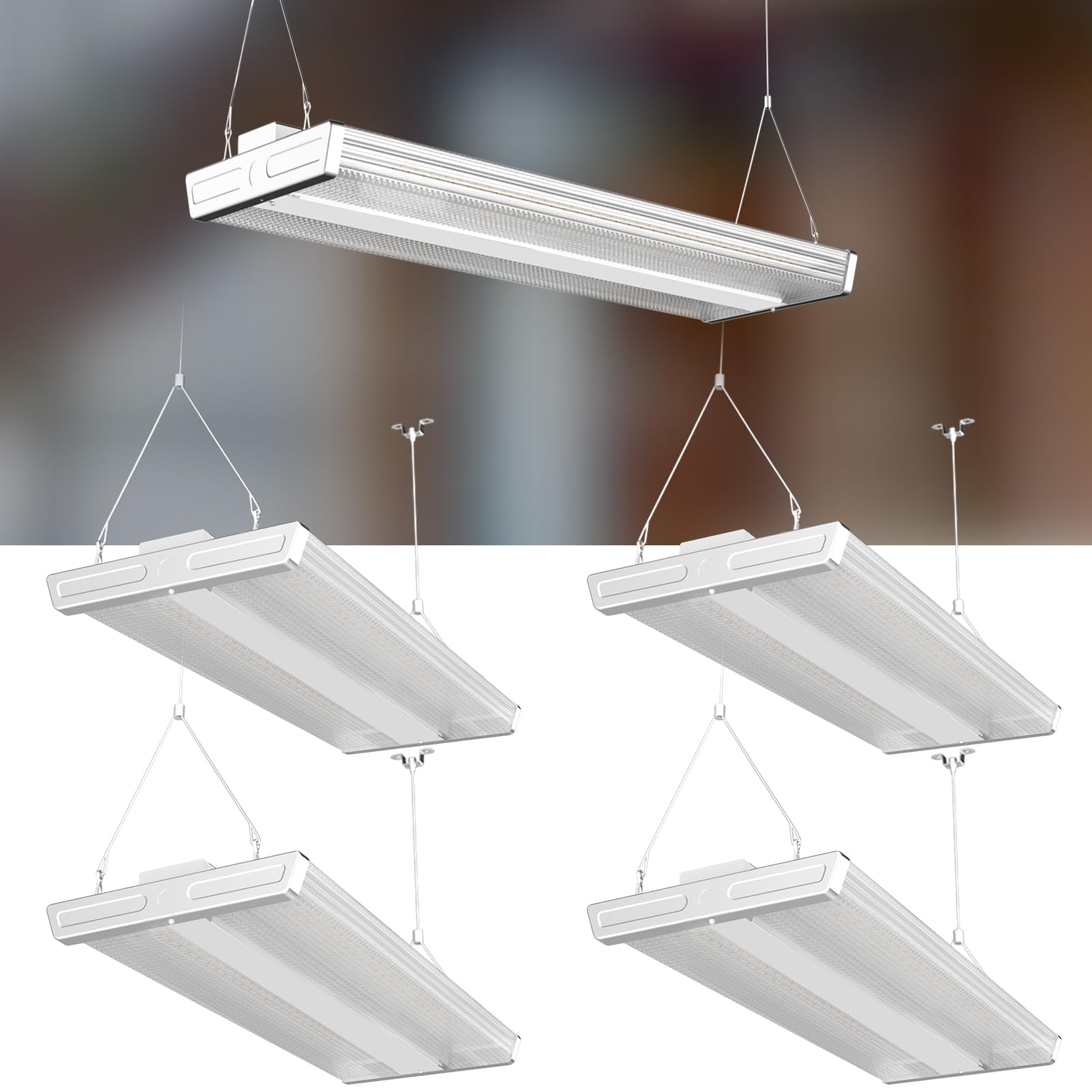 Lightdot 2FT LED High Bay Shop Lights, 100-277V ?Driver Equipped, 5 Years? 200W 28000LM [Eqv. 800W MH/HPS] 5000K Diamond Diffusi