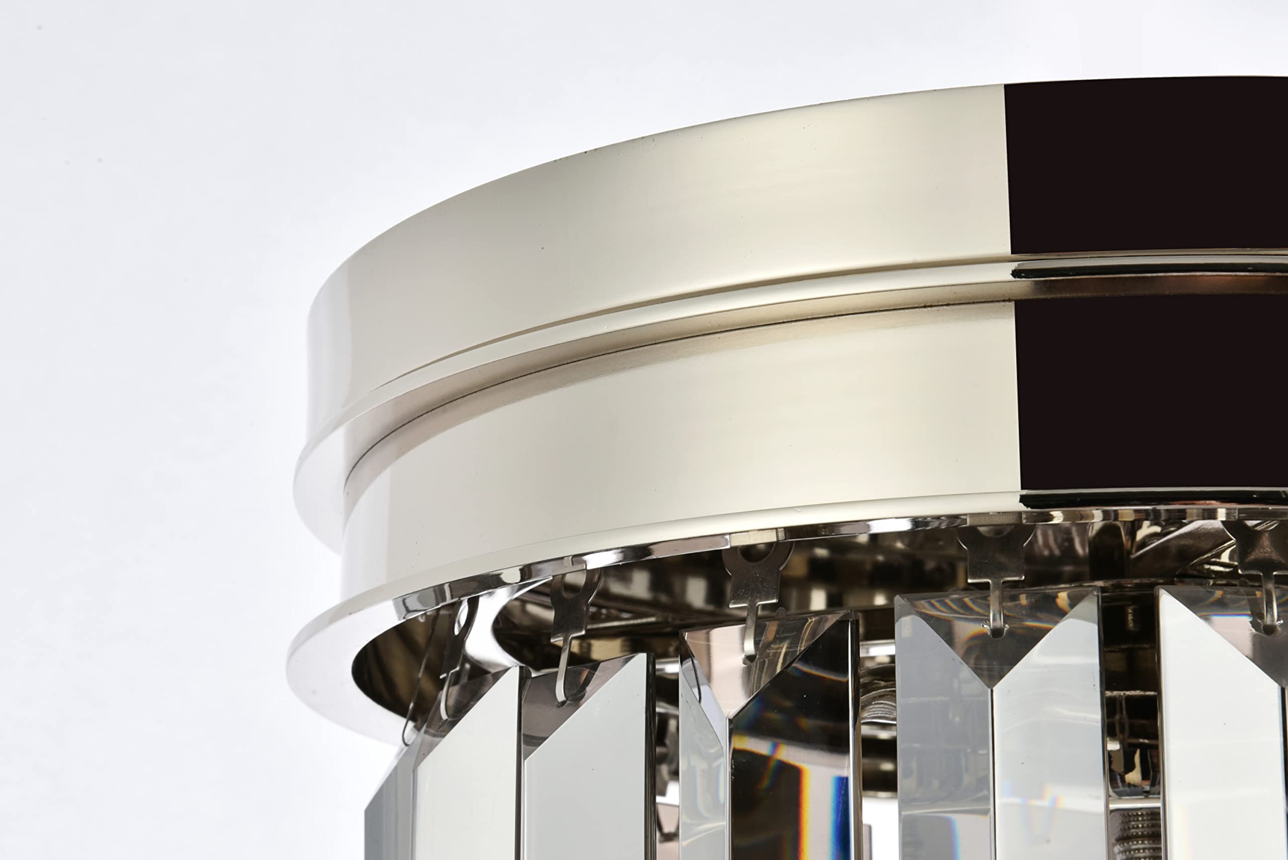 Urban Classics Sydney 3-Light Flush Mount Light Fixture, Matte Black & Silver, Metal