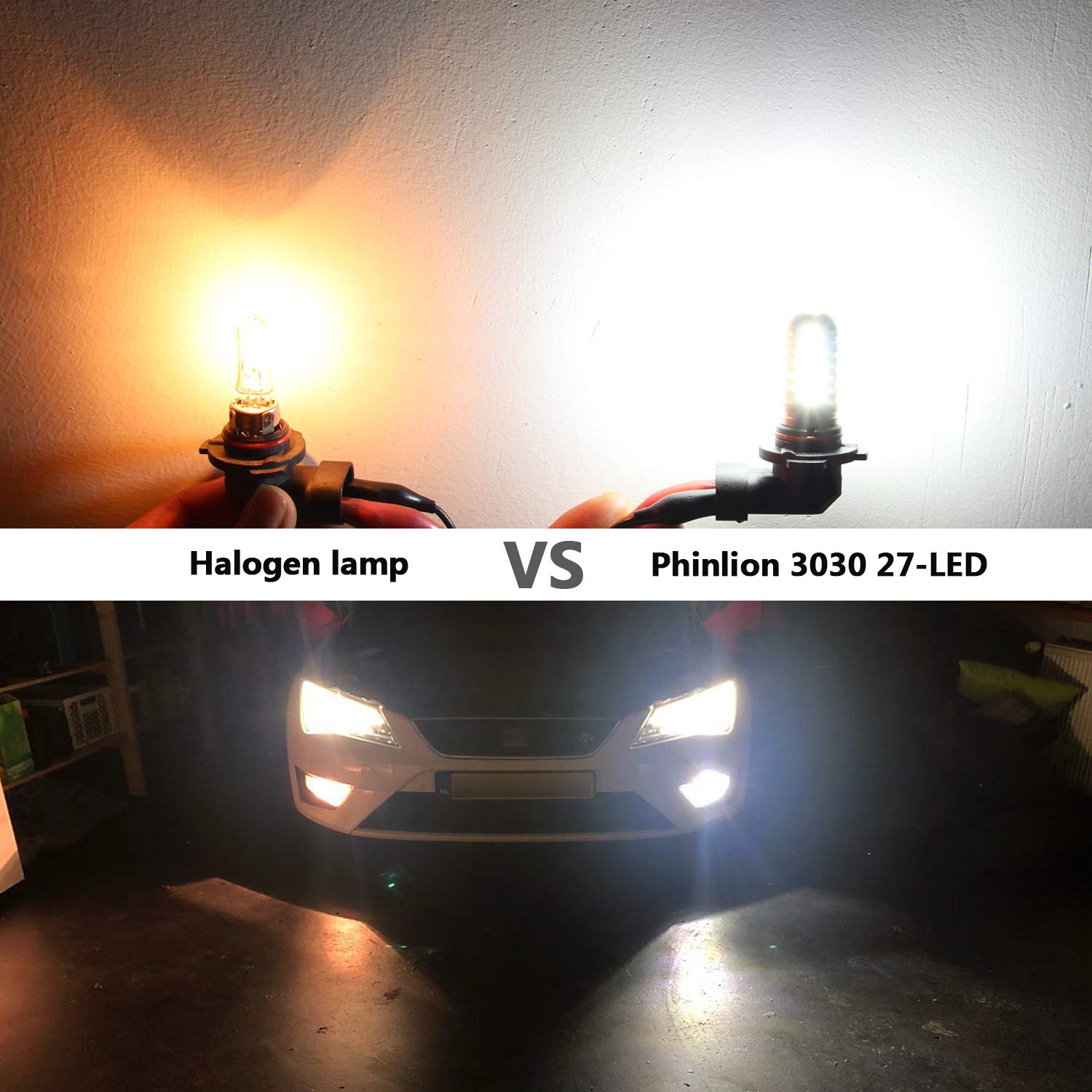 Phinlion Psx24W Led Fog Light Bulbs, 3000 Lumens Super Bright 3030 Chipsets 2504 12276 12V Led Bulb Replacement For Foglights Or