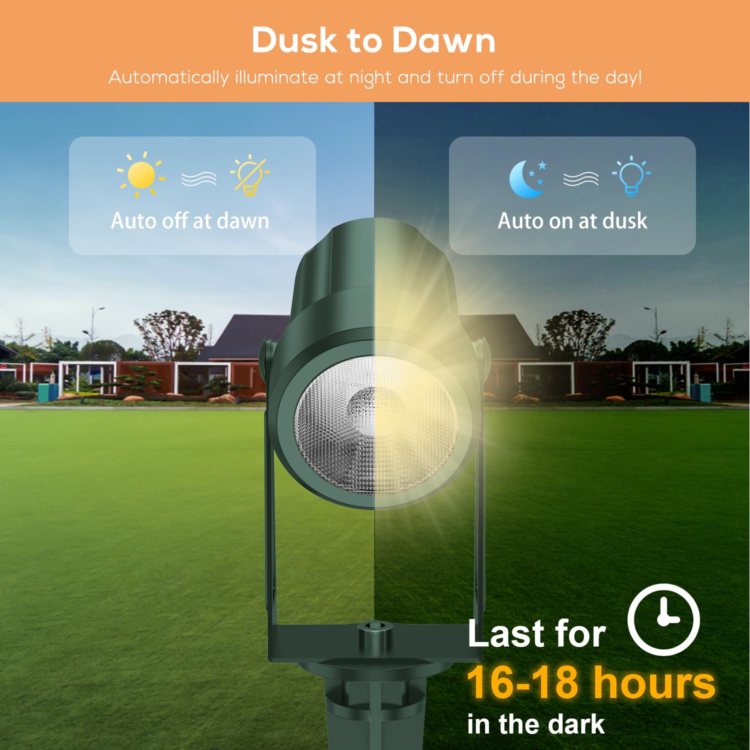 Zyan Solar Spot Lights Outdoor, Solar Spotlights Outdoor Waterproof, Solar Landscape Lights For Yard, Garden, Lawn, Plant, Tree, Wall, Pool Areas, With Auto On/Off, Warm White, 4 Pack (Green Housing)