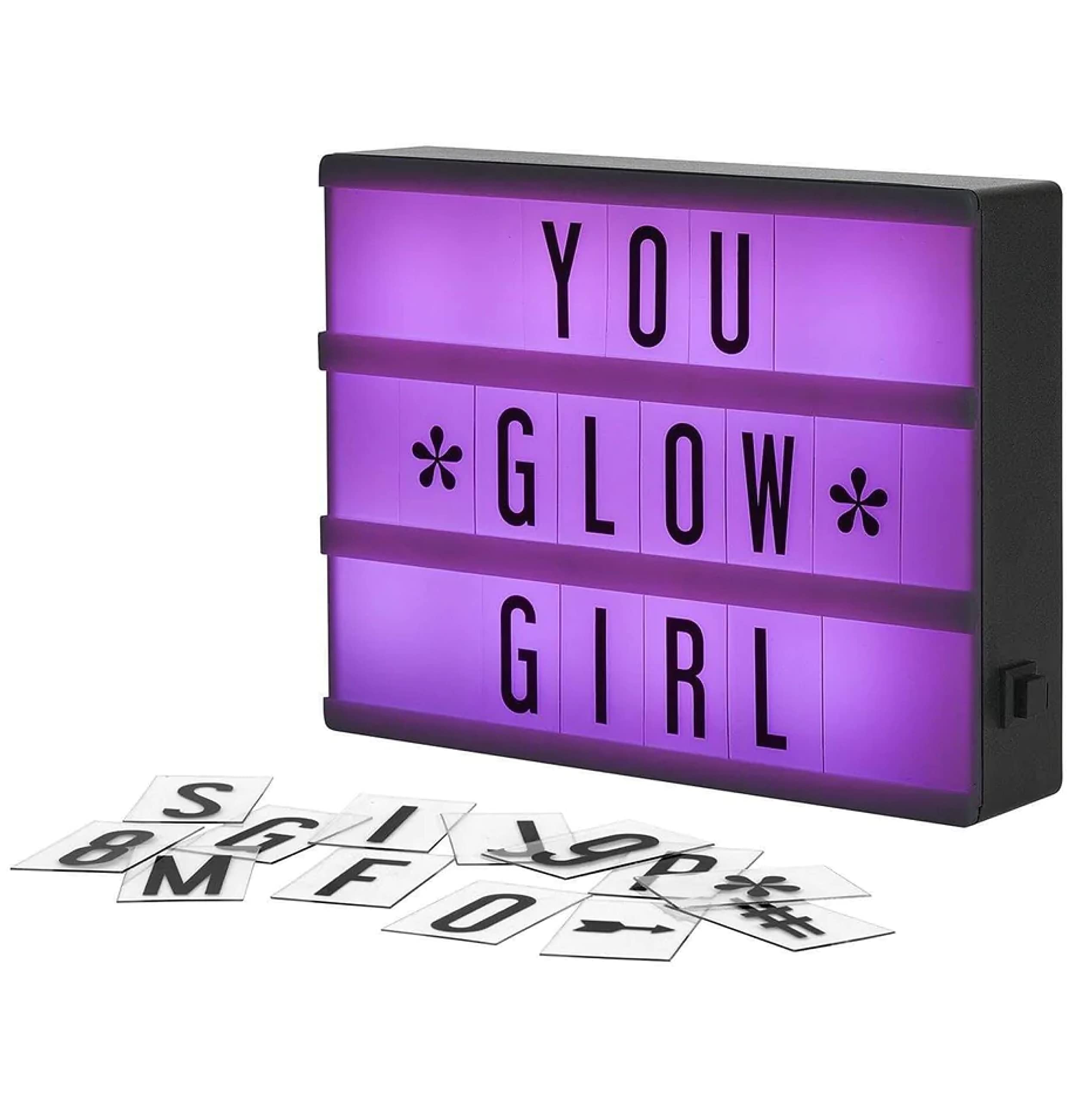 My Cinema Lightbox RGB Color Changing Light Box 20x15cm 100 LED Letters Purple ABS Model FBA-MULTI