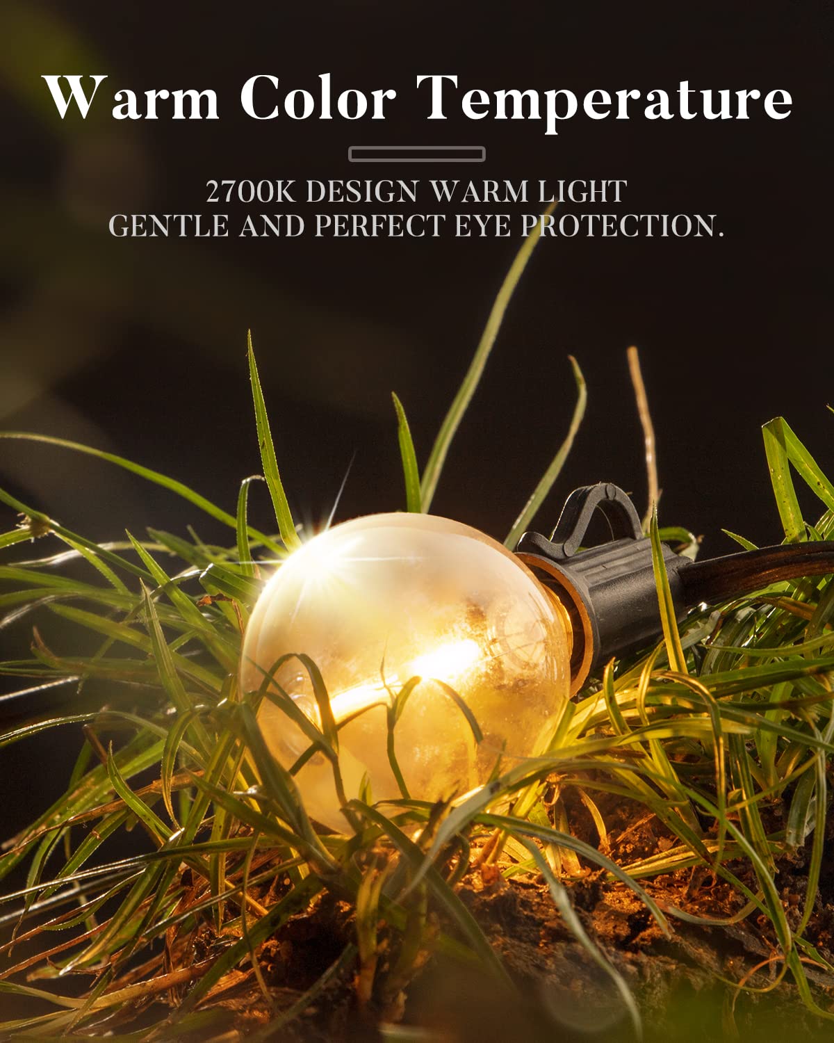 Lightdot 150Ft Outdoor String Lights, Led Bistro String Lights With Shatterproof St38 Bulbs, 2700K Dimmable, Waterproof Hanging