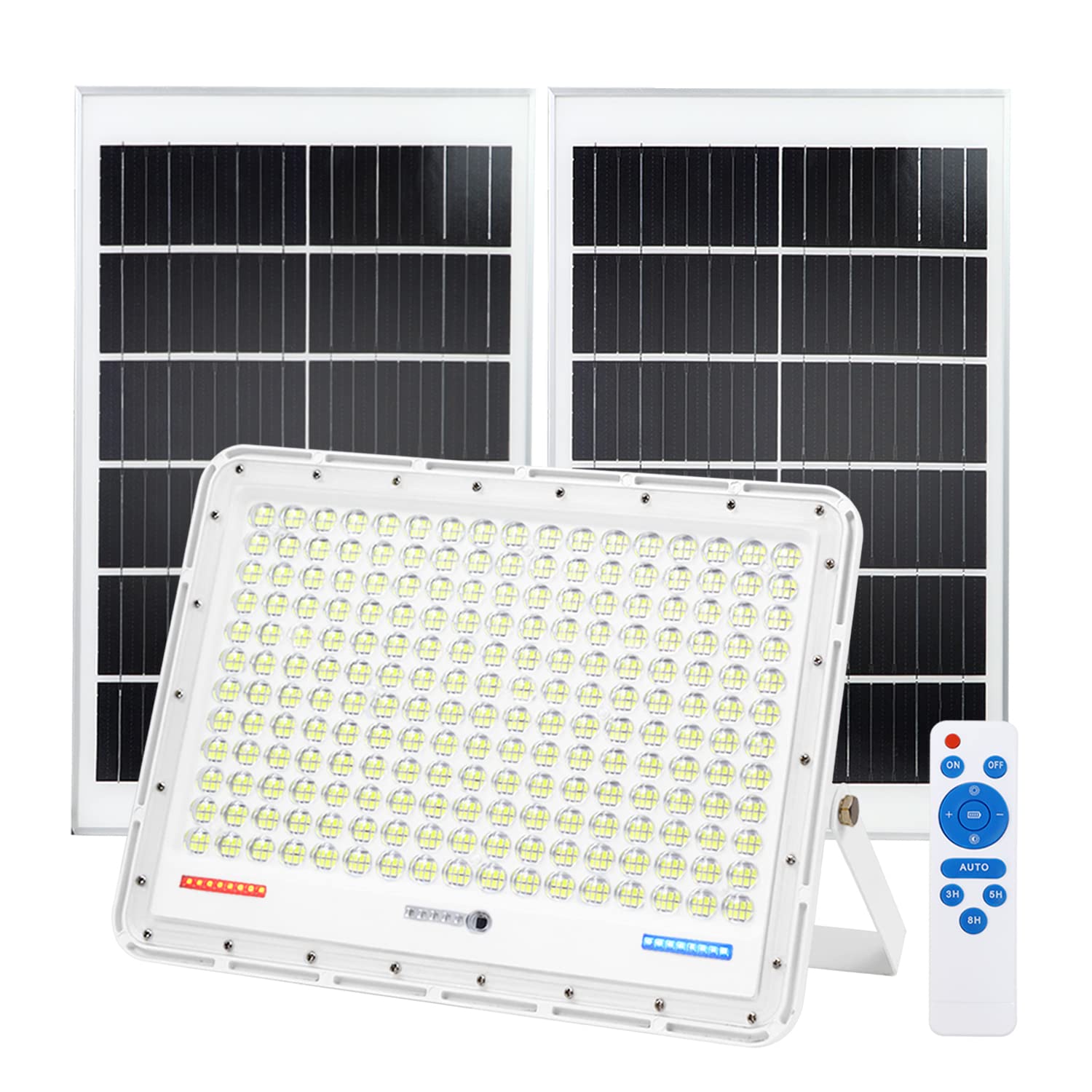 Tinsum 500W Solar Led Flood Light, 30000 Lumens Dusk To Dawn Security Light For Outdoors