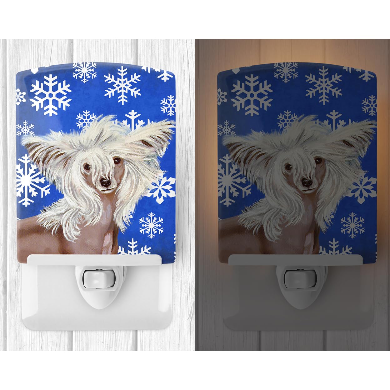 Carolines Treasures Ceramic Night Light, Chinese Crested, 6x4x3in, UL-Certified, Multicolor