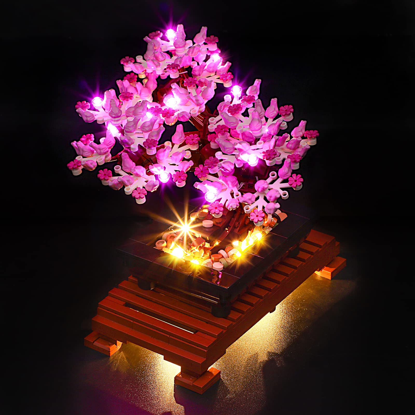 Yeabricks Led Light Kit For Lego - Creator Expert Bonsai Tree(Pink) Building Blocks Model, Led Light Set Compatible With 10281(Lego Set Not Included)