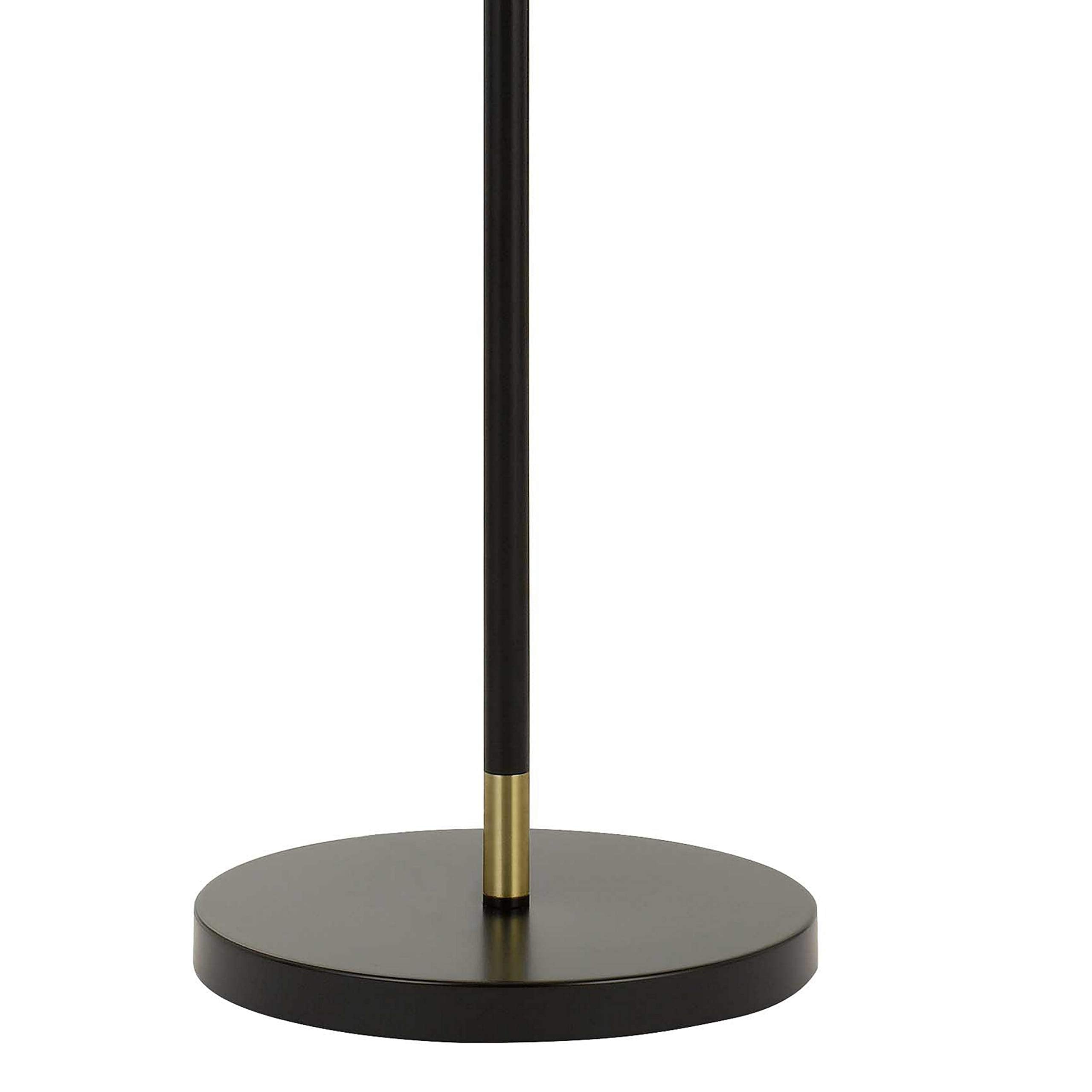 Benjara 10 Watt Adjustable Metal Frame Floor Lamp, Black And Brass