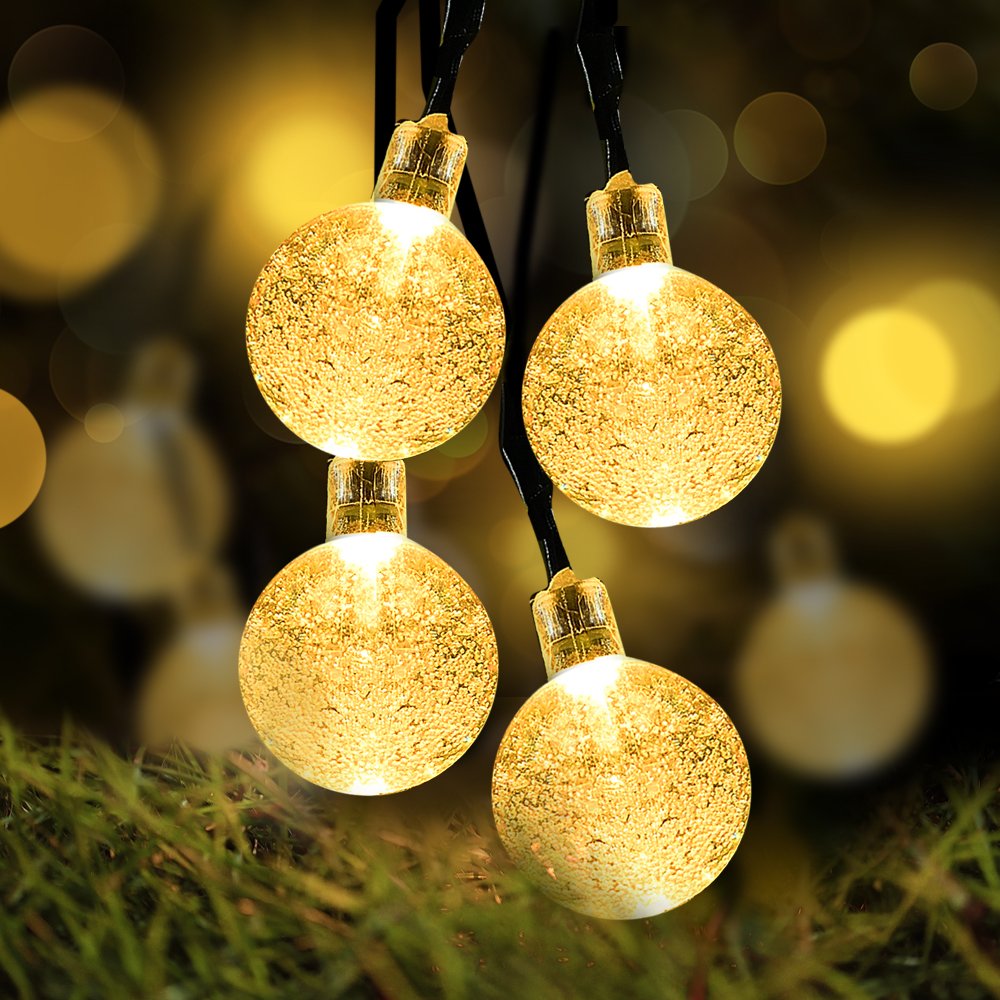 Loende 16Ft Battery Operated String Lights, 30 Led, Waterproof, Warm White, 2 Pack, Green Wire, 8 Modes For Indoor/Outdoor Decor
