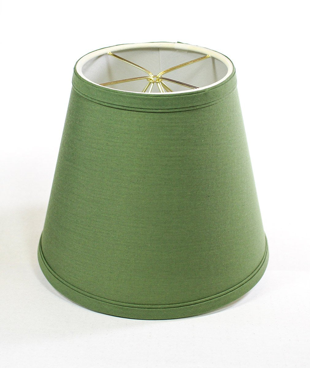 HomeConcept 5x8x7 Empire Linen Edison Clip On Lampshade Kale Green - Wood, Porcelain, Steel, Metal, Glass