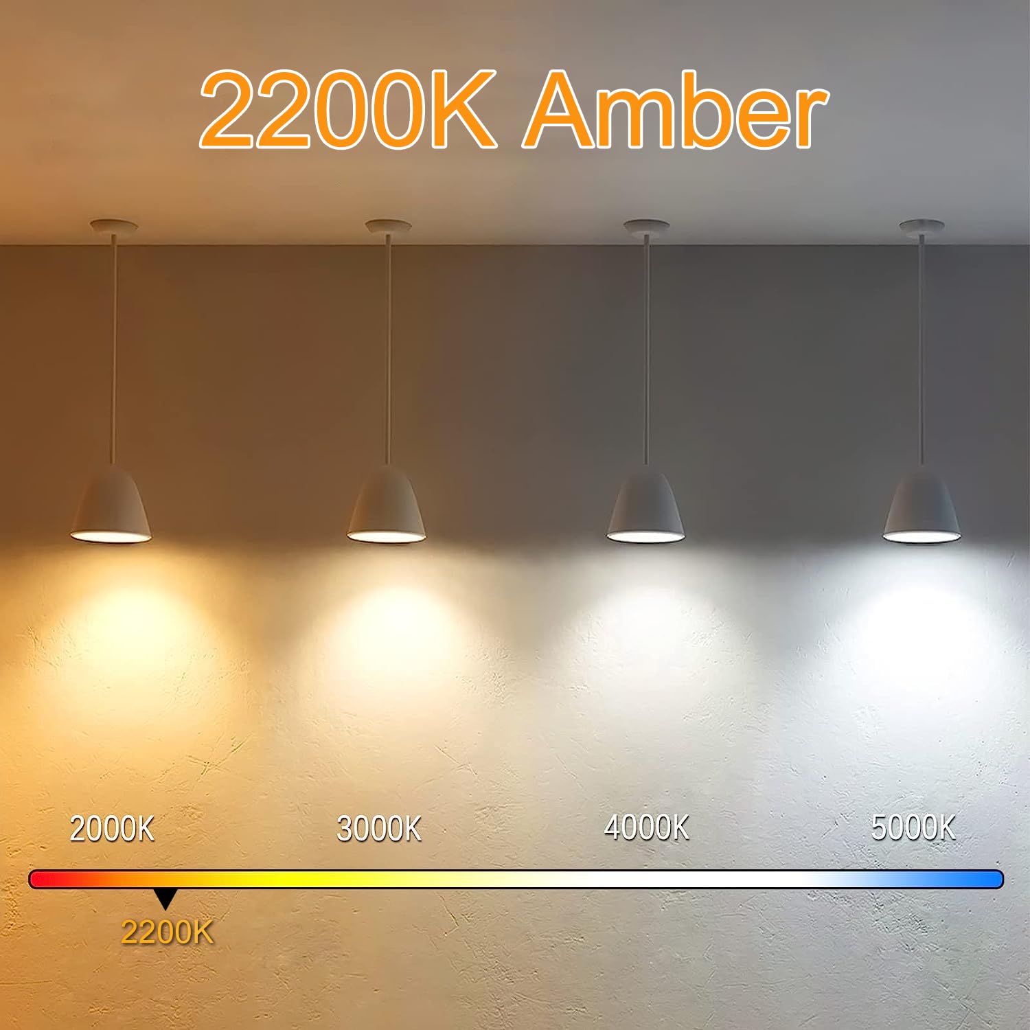Novelux 5 Inch 2200K Edison Bulbs Amber Dimmable,Vintage Style Decorative Antique Light Bulb,T10 Long Tubular Light Bulbs,T9 6W
