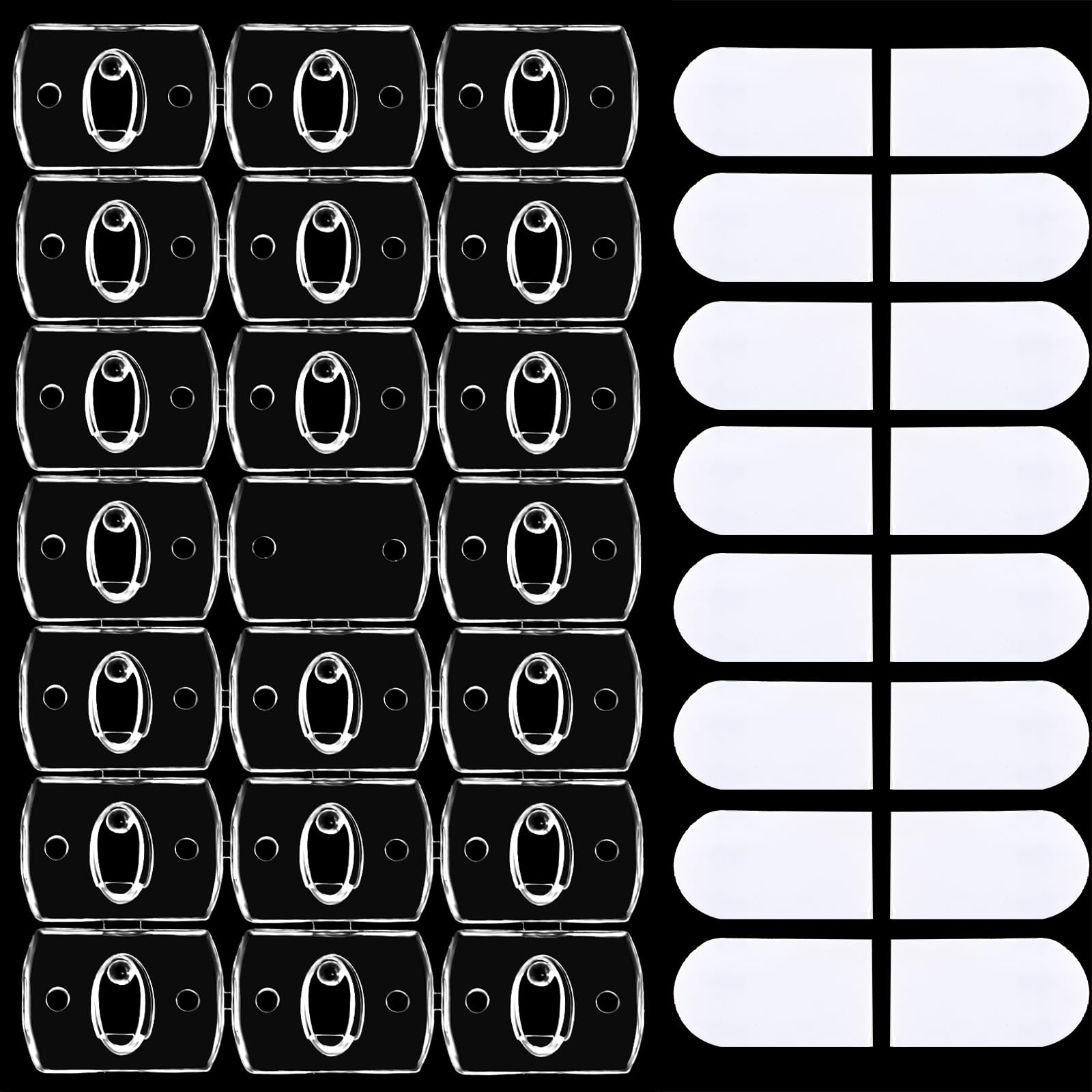 Blulu 100 Pieces Mini Outdoor Cable Clips Light Clips Self Adhesive Hooks Decoration Clips for Christmas and Fairy Light (Clear)