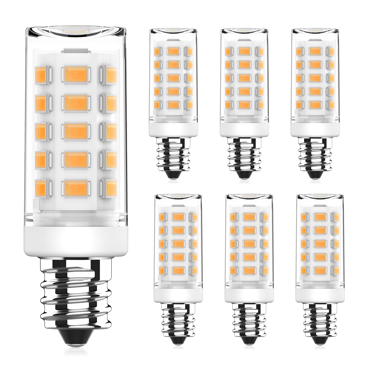 Yuiip E12 LED Bulb 5W Equivalent to 40W Halogen Bulb, Warm White 3000K, Candelabra Base E12 Light Bulbs for Ceiling Fan, Chandel