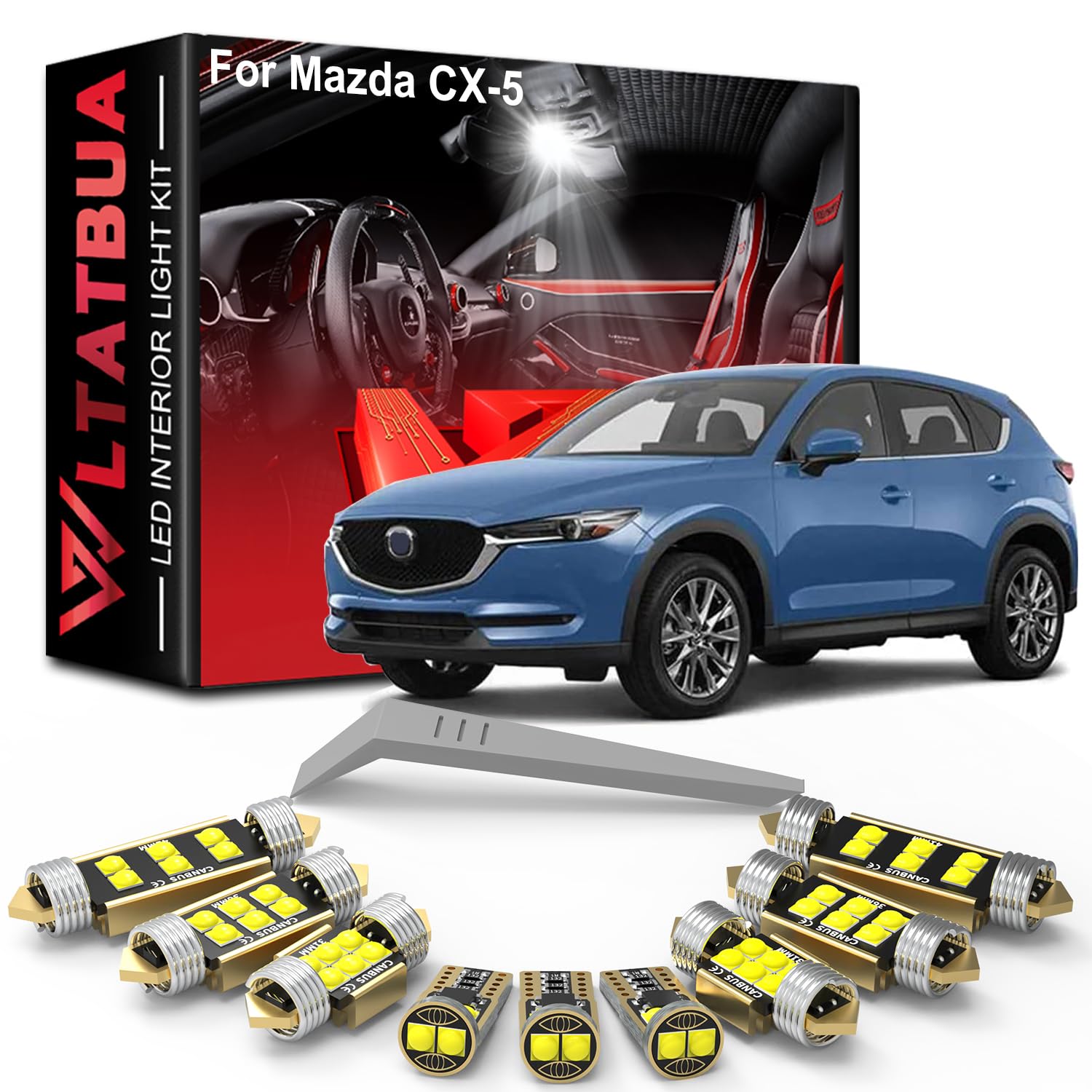 Wltatbua Led Interior Light Replacement For Mazda Cx-5 Cx5 2013 2014 2015 2016 2017 2018 2019 2020 2021 2022 2023 2024, Super Br