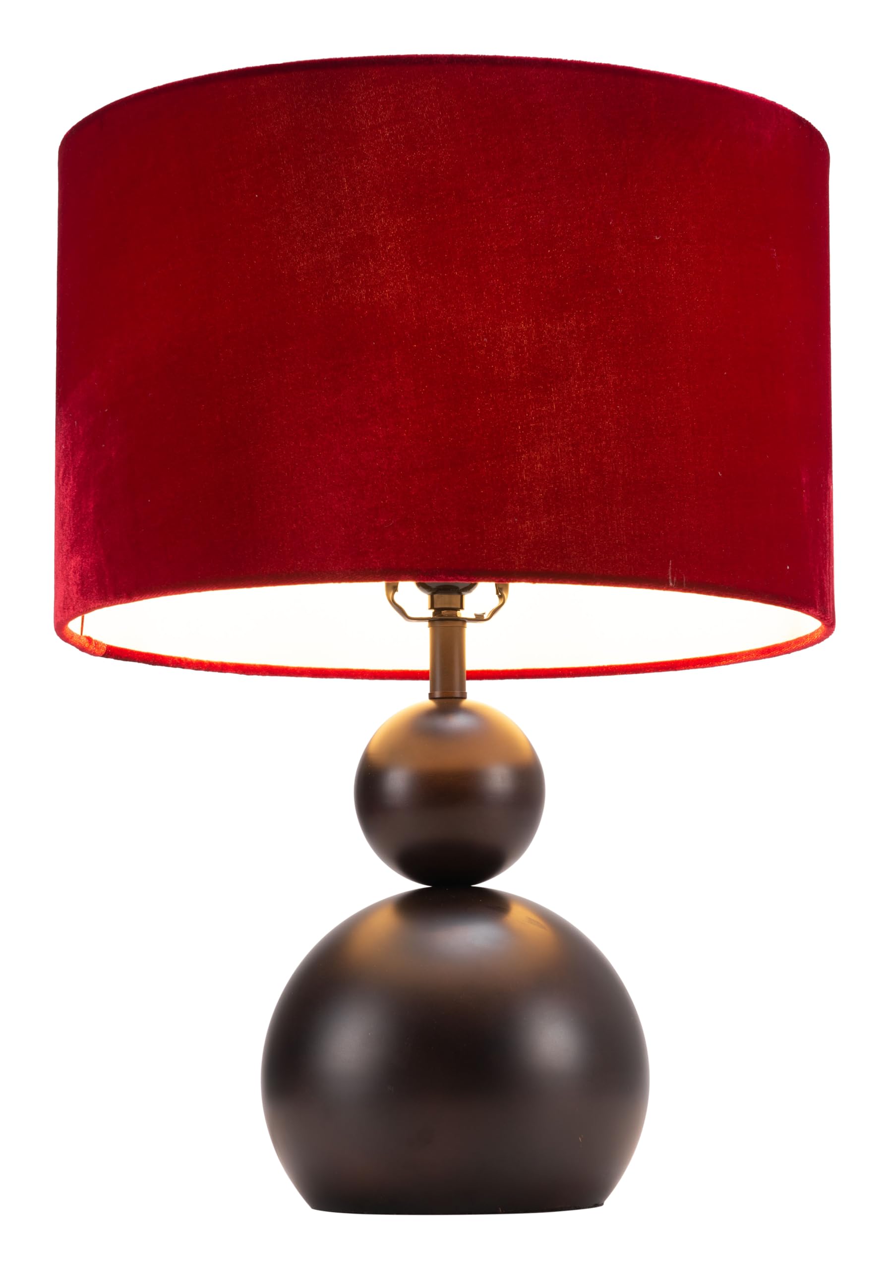 Zuo Shobu Red Metal Table Lamp - Medium Size, Stylish Lighting For Home Decor