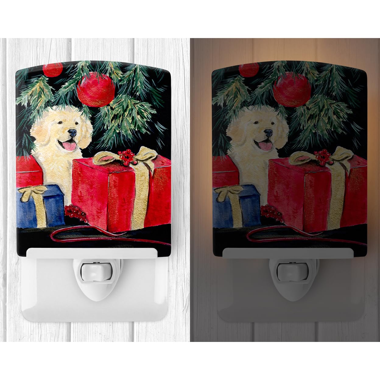 Carolines Treasures Night Light, Golden Retriever, Ceramic, 6x4, Multicolor, Model SS8578CNL