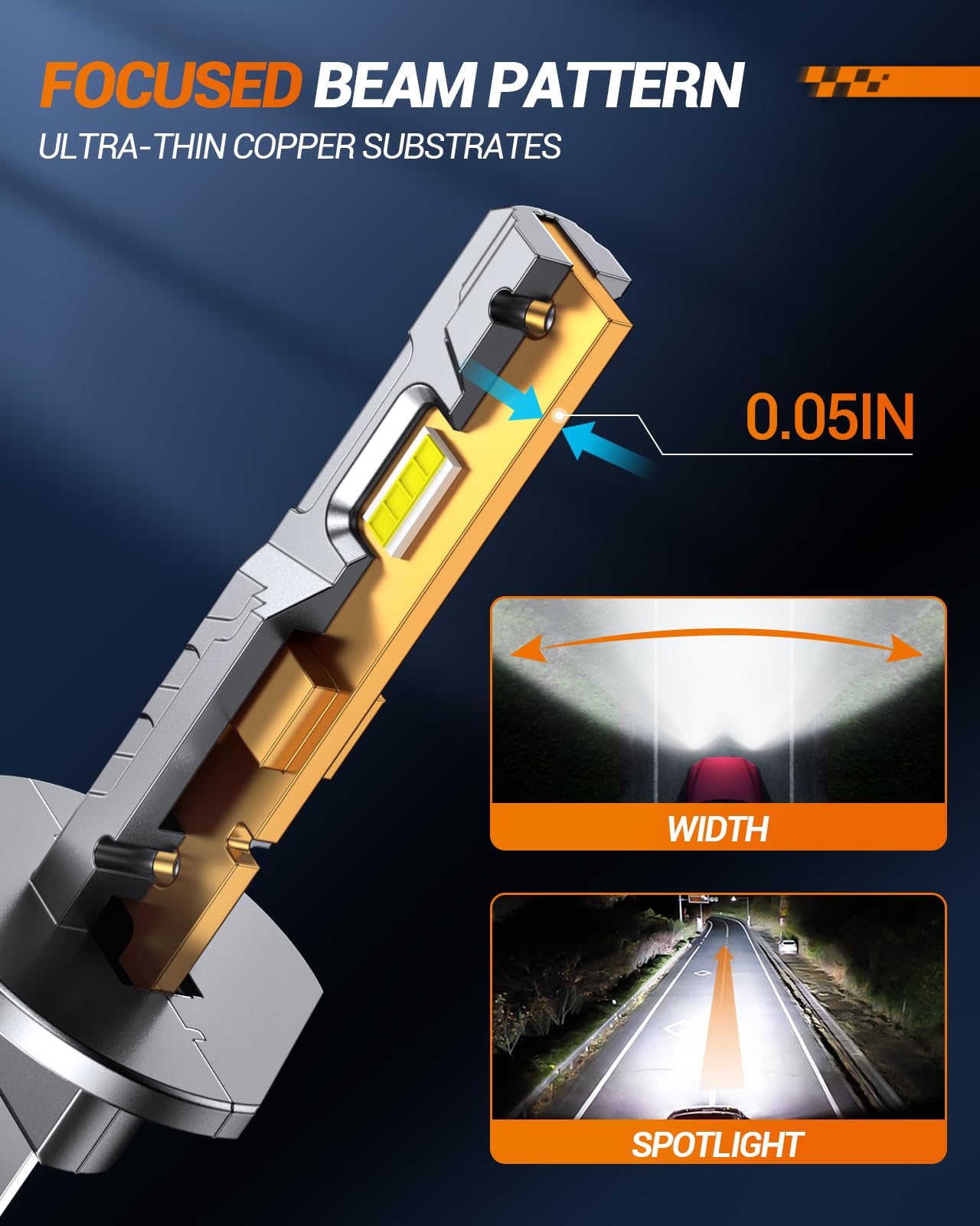 SEALIGHT H1 Fog Light Bulbs 36000LM 6500K Cool White Pack of 2, 1:1 Design, H1 Size