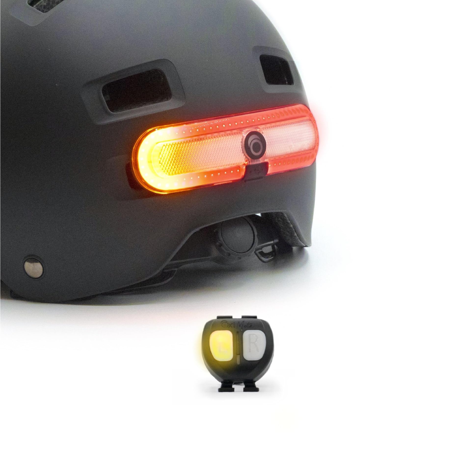 Overade - Turn Lighting - Right/Left Turn Signals with OxiMote Remote Control for Bicycle, Scooter or Helmet - 5 Red Modes (Ligh