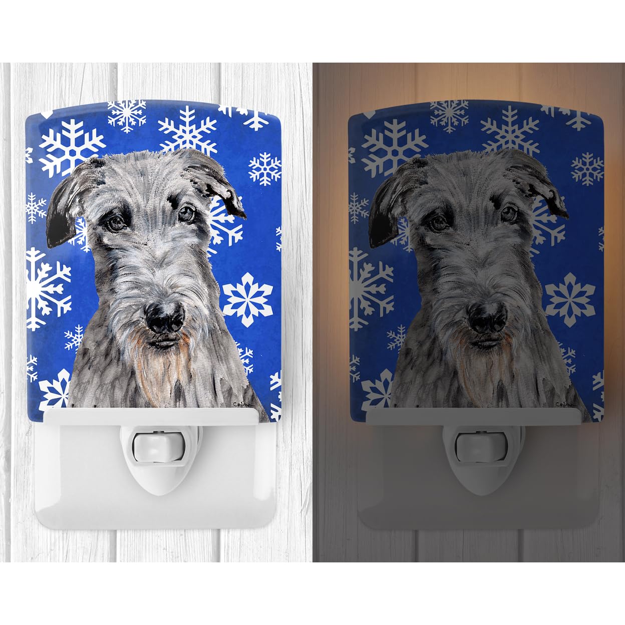 Carolines Treasures Ceramic Night Light, Scottish Deerhound, UL-Certified, 6x4x3in, Multicolor, Model SC9778CNL