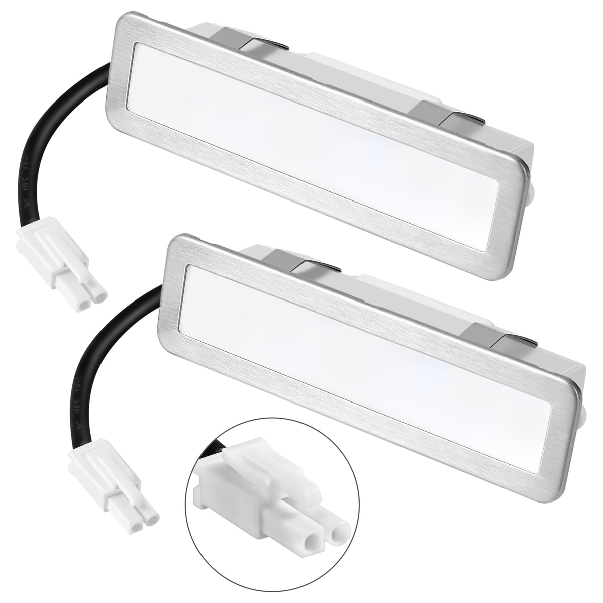 Range Hood Light Bulbs With El Socket Male, 120Mm Led Kitchen Cooker Light 1.5W Rectangle Range Hood Smoke Ventilator Lamp 20W, 
