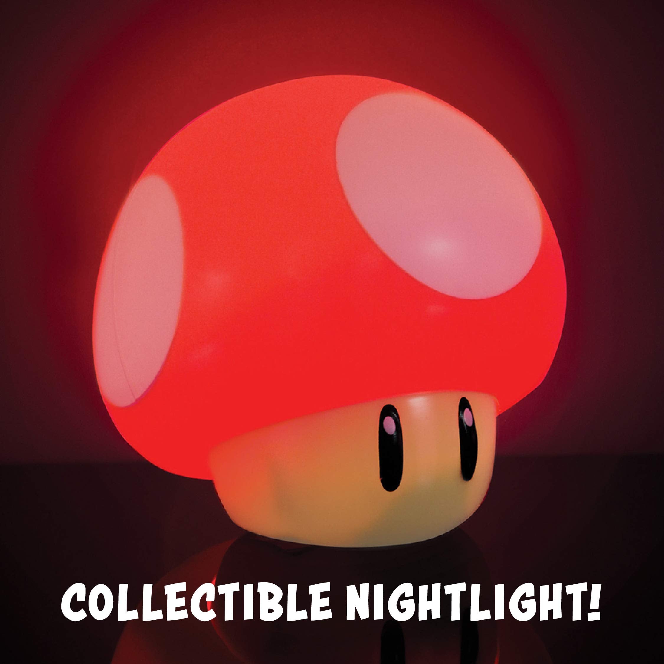 Paladone Super Mario Bros Mushroom Light with Sound, Nintendo Collectible Figure Lamp Gift for Fans, Themed Decor for Bedrooms o