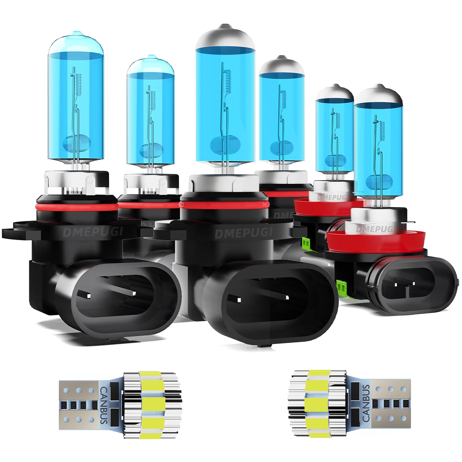 DMEPUGI headlight bulbs Compatible With Sonata 1997-1998 Halogen lights,9005 High Beam+ 9006/H8/H9 Low Beam+ h1 Fog Lights Kits+