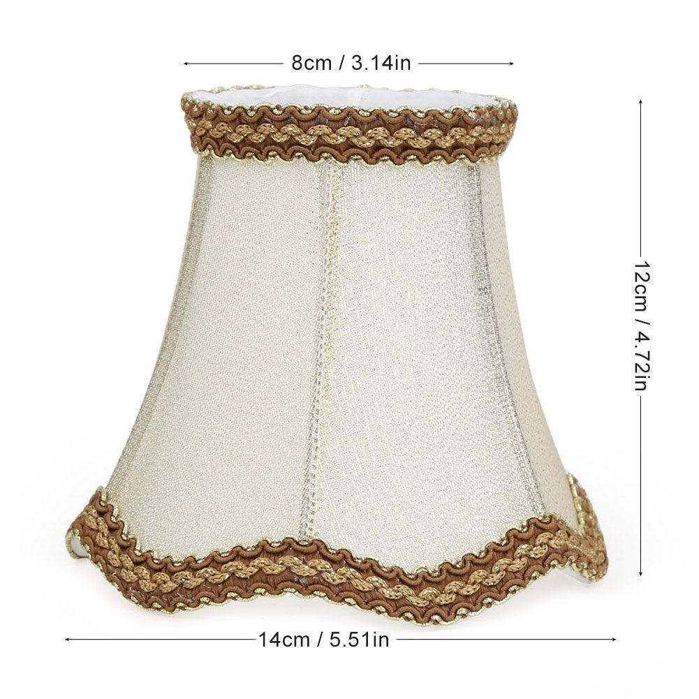 Fuloon Modern European Droplight Wall Lamp Set, 6 Pack, Golden, Cloth-Made Fabrics, Model DL-LCZD01