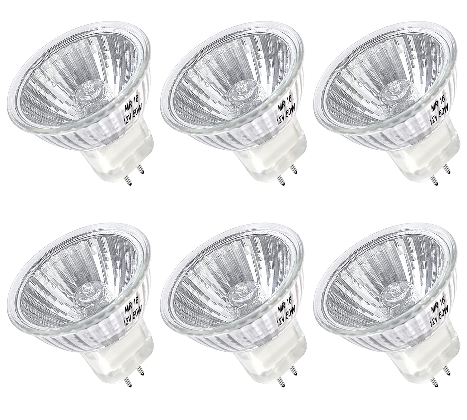Mr16 Halogen Bulb 50W Dimmable 12V Gu5.3 Bi Pin Base Spotlight With Long Lifespan, 2700K Warm White Mr16 Bulbs With Clear Glass 