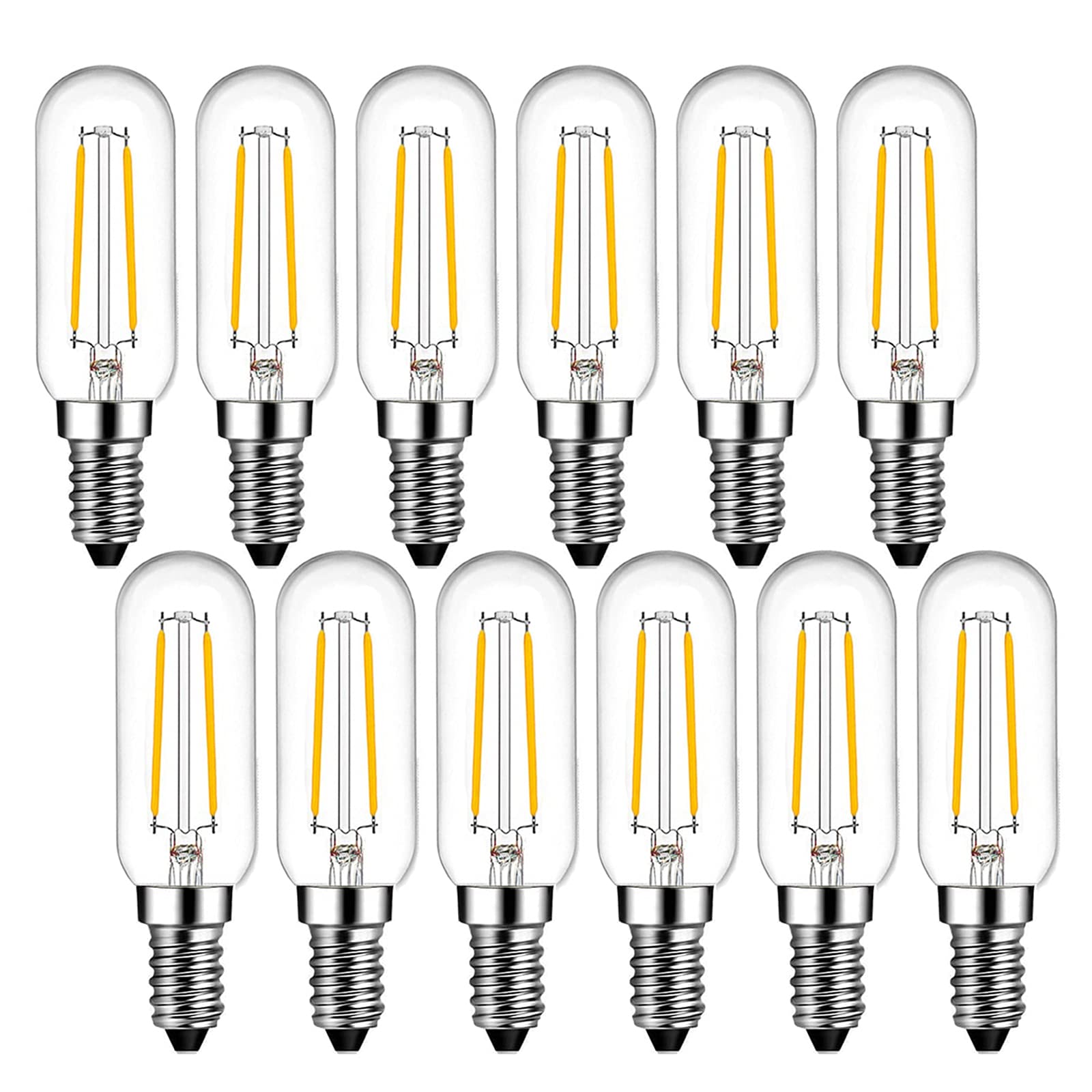 Shuwdkar E14 25W Led Bulb 2700K Warm White 250Lm, Clear Glass Vintage Led Filament Edison Bulb E14 European Base For Chandelier,