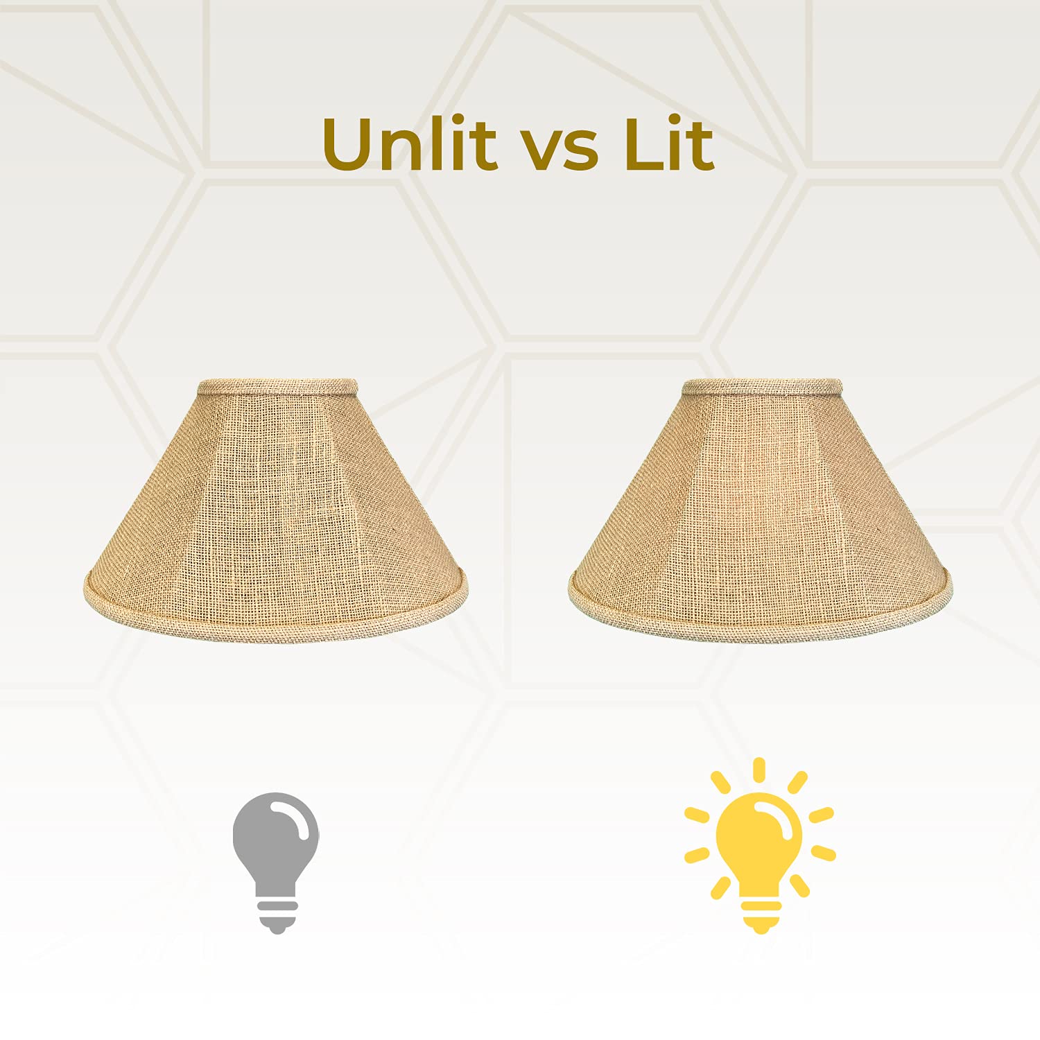 Royal Designs Empire Lamp Shade, Burlap, 6 X 18 X 11.5