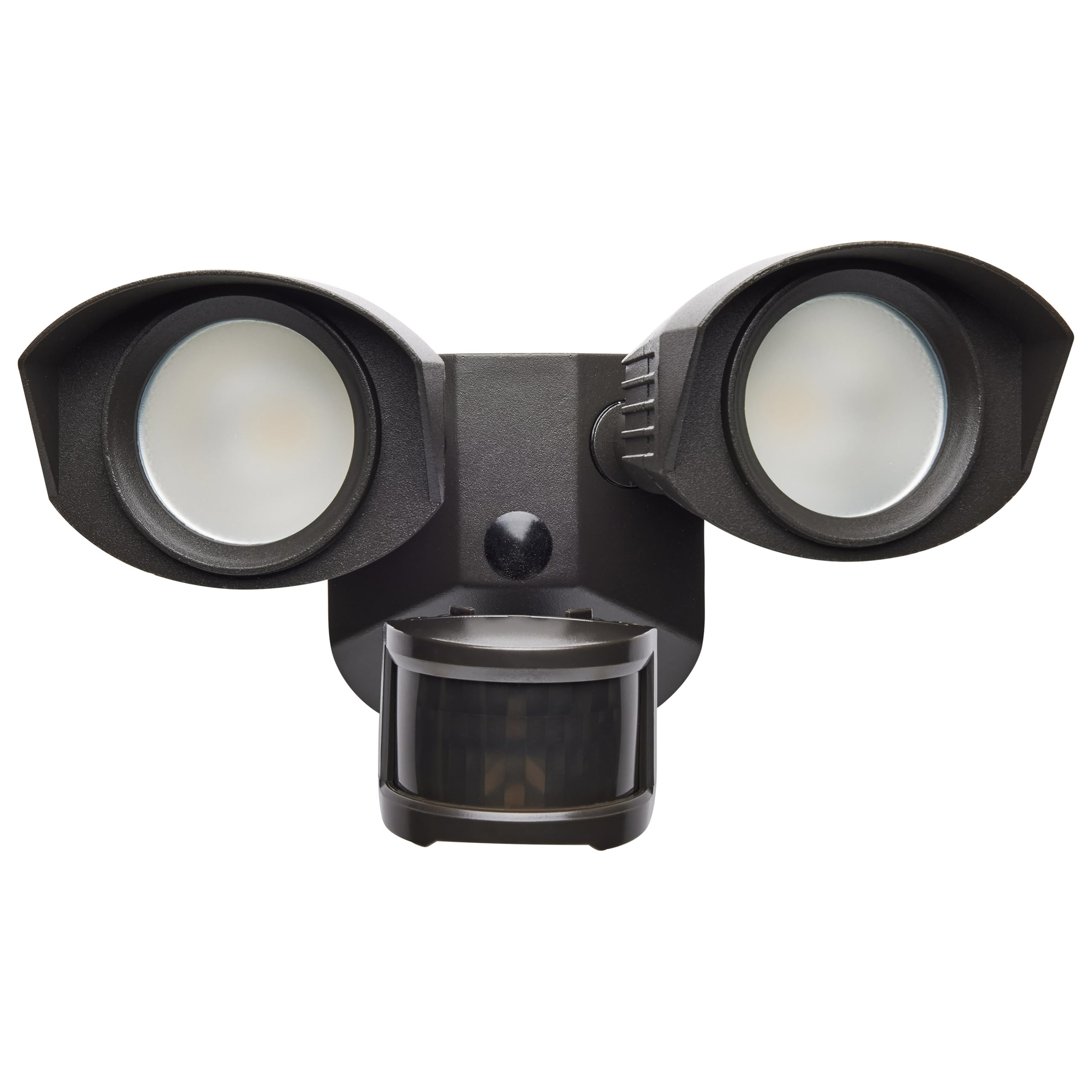 Nuvo 65/219 LED Dual-Head Security Light, 4000K, Motion Sensor, Bronze