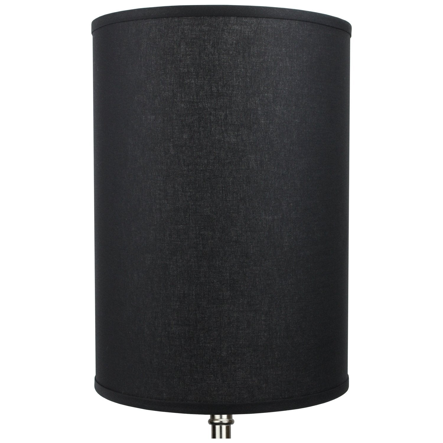 Fenchelshades.Com 12'' Diameter X 17'' Height Drum Lampshade Retro Rustic Vintage Hardback Usa Made (Black)