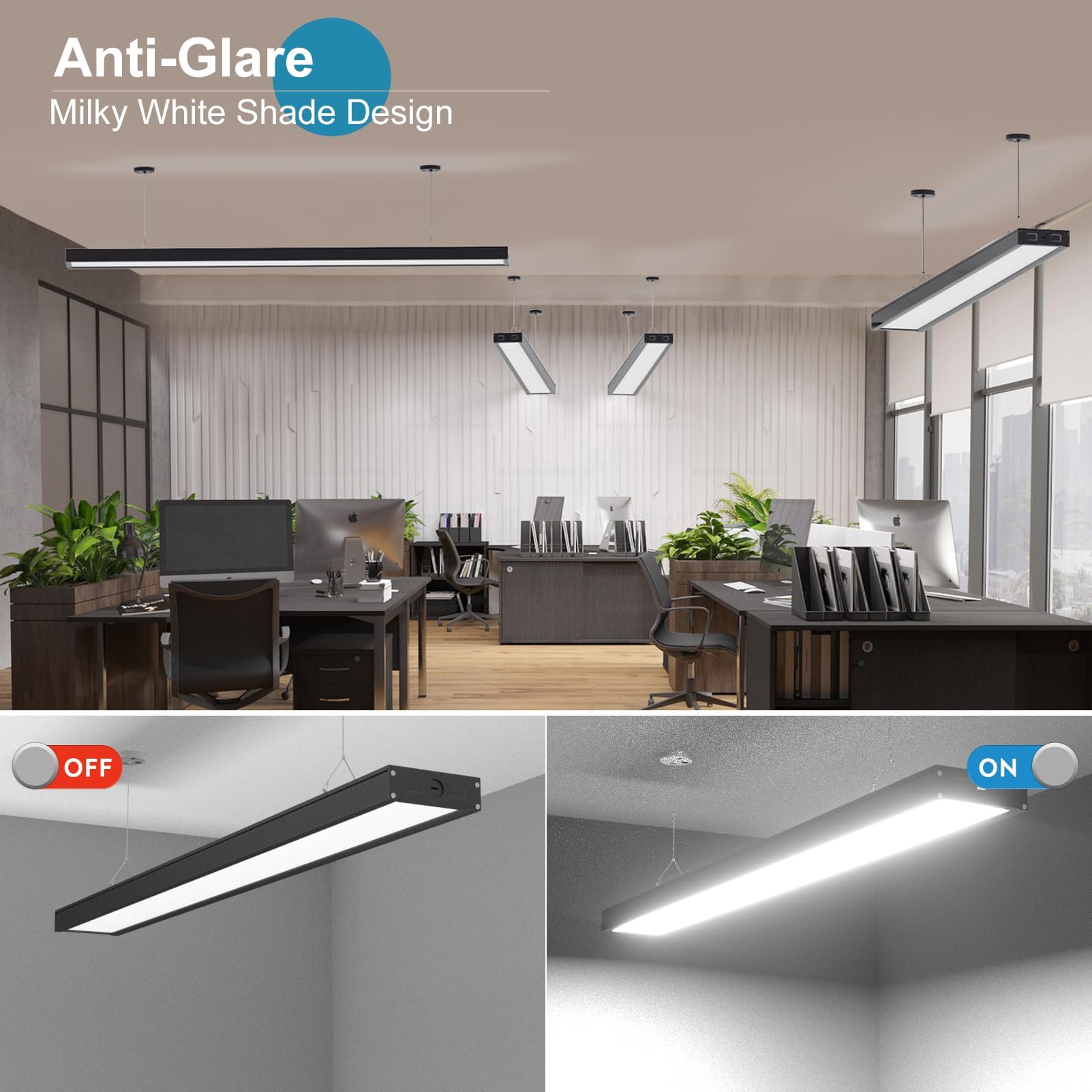 Lightdot 4Ft-5In Led Wraparound Shop Lights, ?Driver Equipped, 5 Years? 50W 4Ft Led Shop Light Fixtures For Garage Workshop, 700