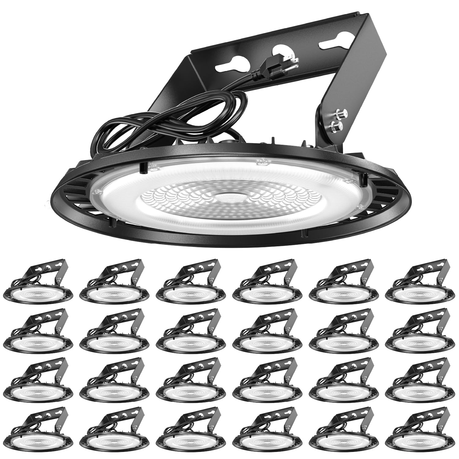 Sunco 24 Pack UFO LED High Bay Light, 150W, 19500 Lumens, 5000k Ultra Bright Commercial Shop Lights for Warehouse, Factory, Work