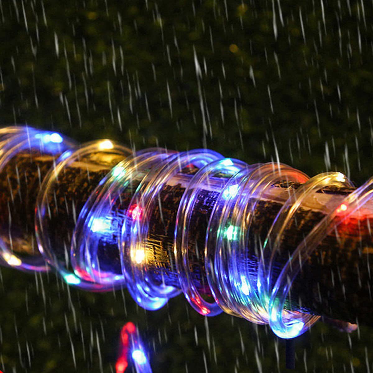 RUICHEN Solar Rope Lights, 50 LED Waterproof Fairy Lights, 16.5FT, Multicolor, Model RC0814WC