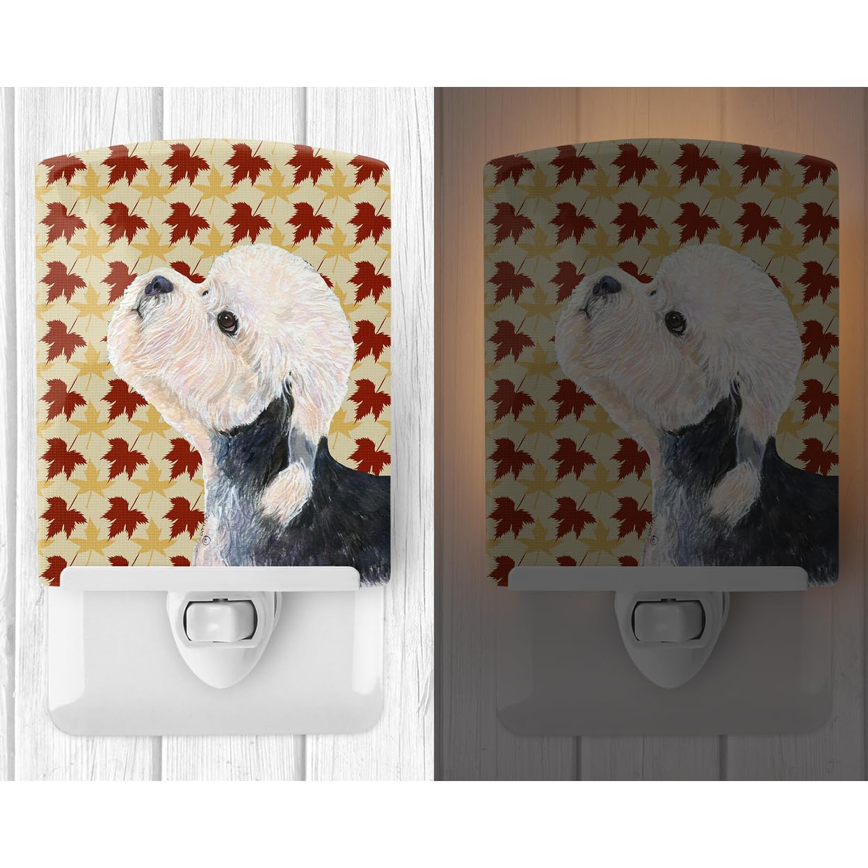 Carolines Treasures Ceramic Night Light, Dandie Dinmont Terrier, UL-Certified, 6x4x3in, Multicolor, Model SS4353CNL