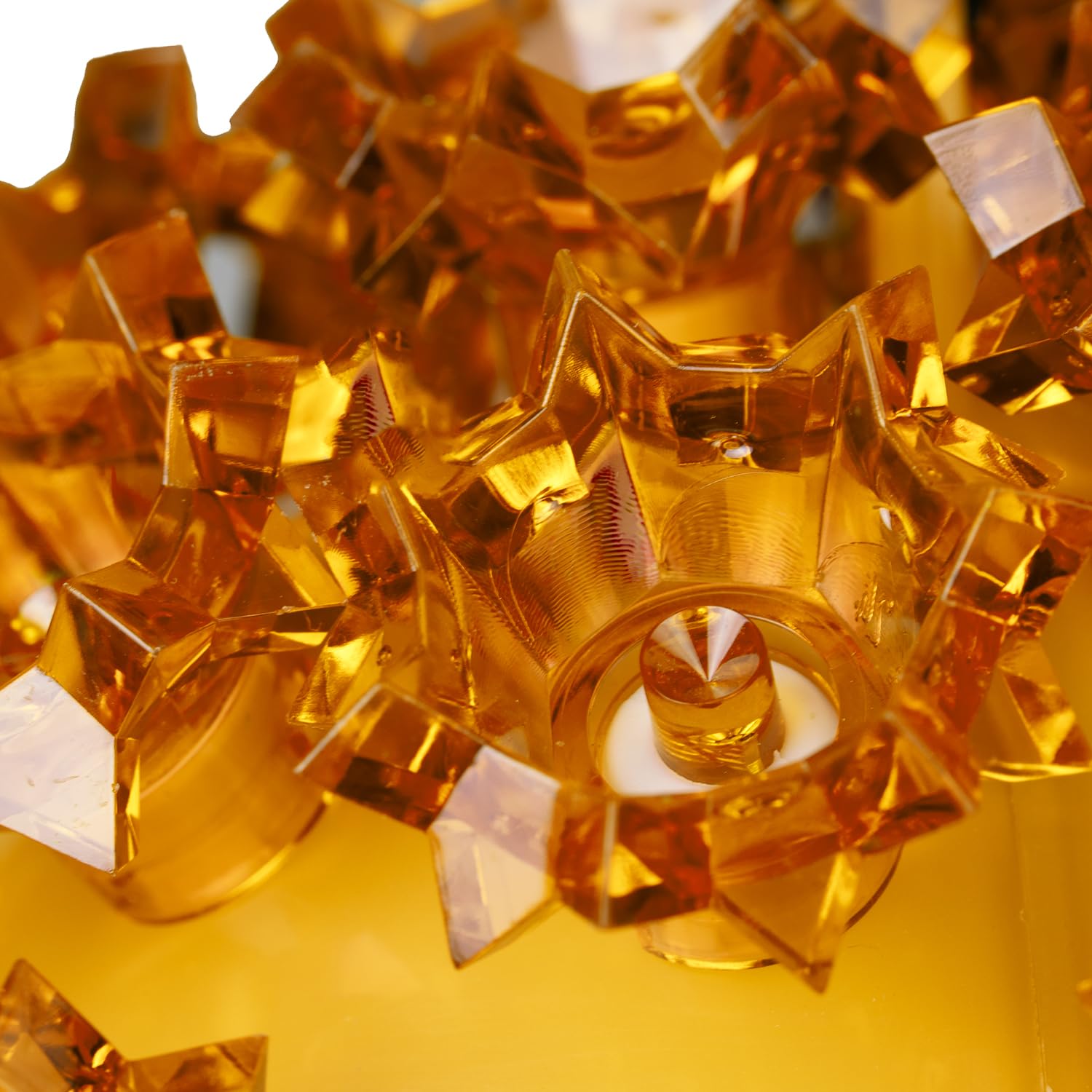 Novelty Lights LED Starlight Sphere Ornament Ball Light, 50-Light, 5ft Cord, Orange, Model MRD-50A-2