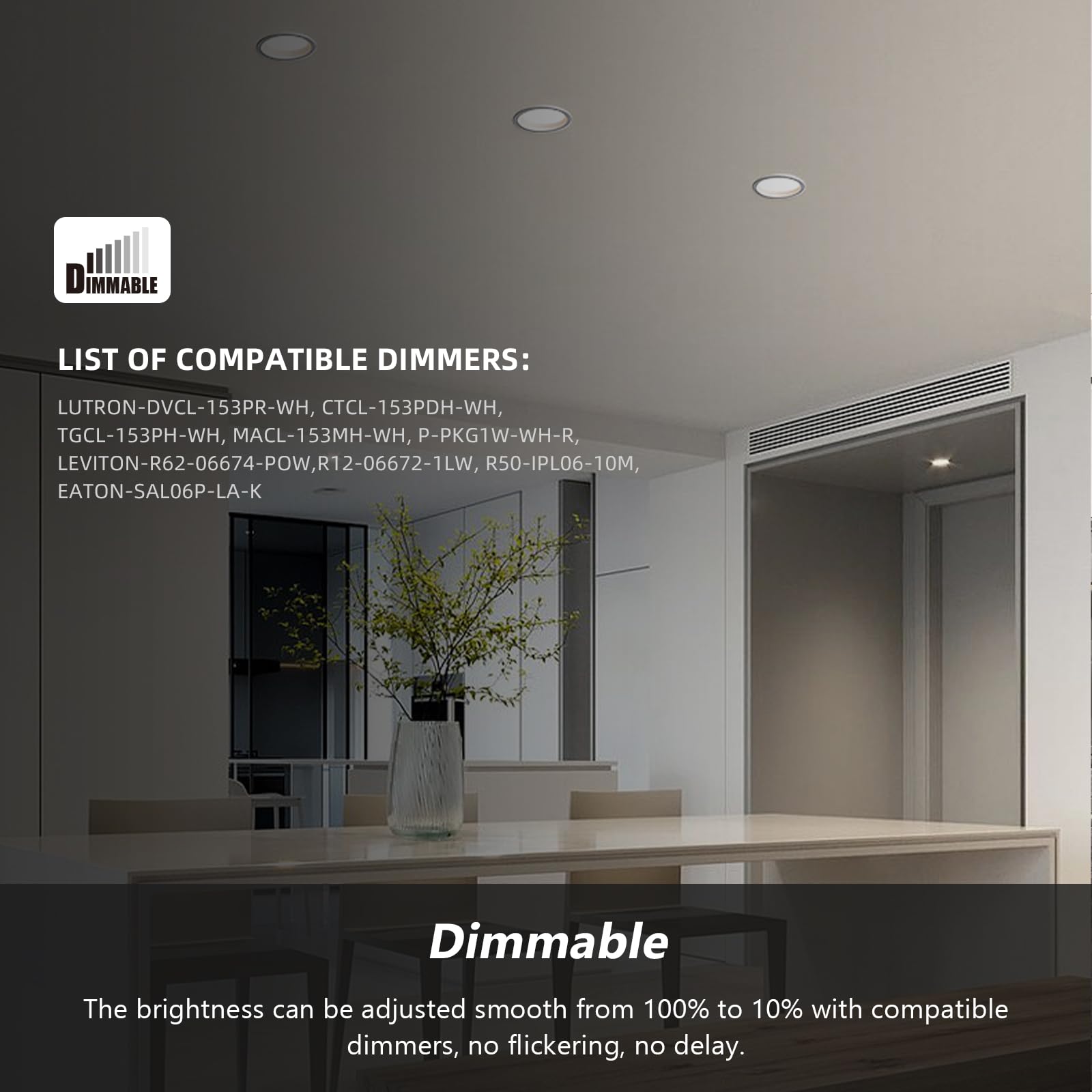 Mw 6 Inch 5Cct Ultra-Thin Led Recessed Ceiling Light With Junction Box, Dimmable Canless Light With Baffle Trim, 900Lm High Brig