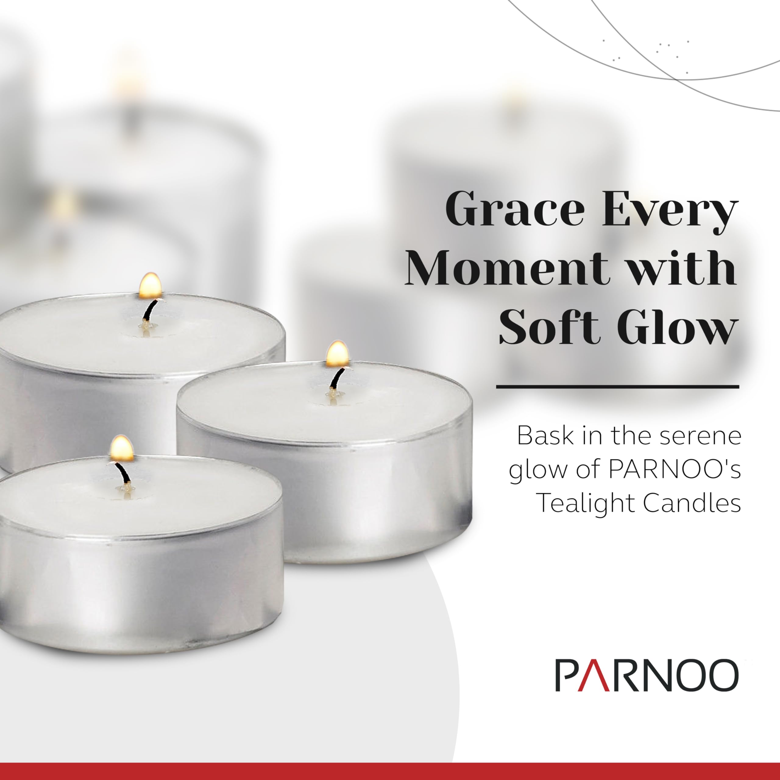 300 Pack Tealight Candles In Metal Cups - Clean White Unscented With 4.5 Hour Long-Burning Time - Bulk Votives For Romantic Dinners, Weddings, Spas & Hotels By Parnoo