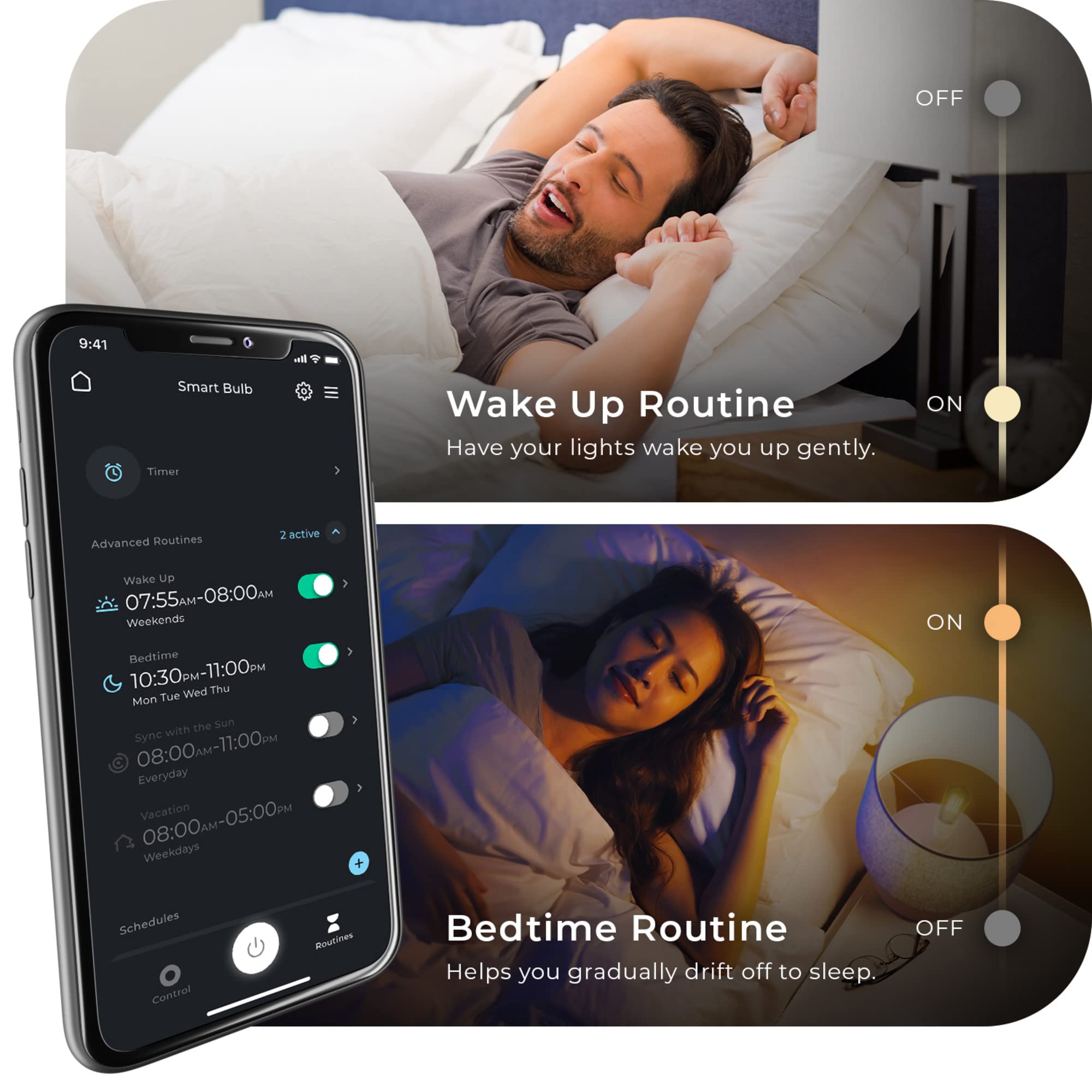 Globe Electric 34919 Wi-Fi Smart 5.5W (60W Equivalent) Straight Filament Tunable White Amber Glass Led Light Bulb, No Hub Required, Voice Activated, 2000K - 5000K, Vintage Edison Style, 500 Lumns