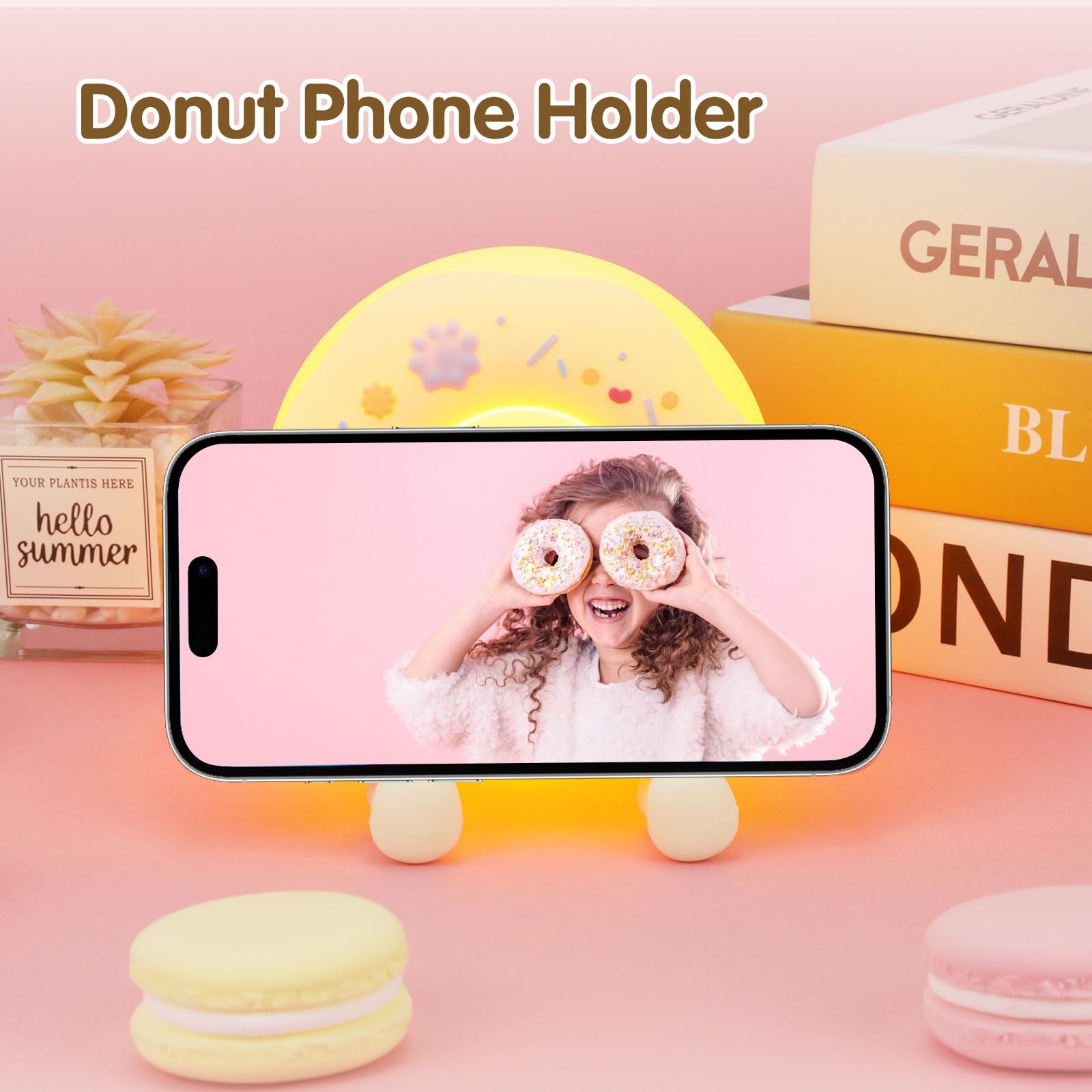 Qanyi Donut Lover Lamp, Soft Bpa Free Silicone Touch Night Light, Eye Caring, Stepless Dimming, Christmas Gift, Room Decor, Part